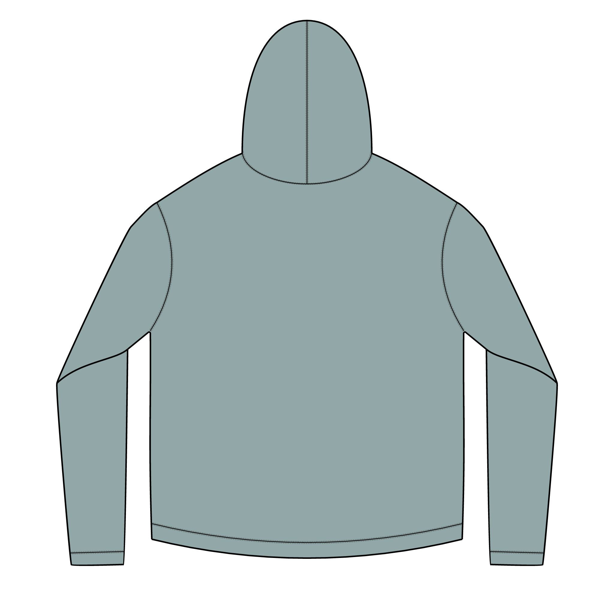 Solar Hoodie — Minimal Orange 'I' Logo Chest Pullover