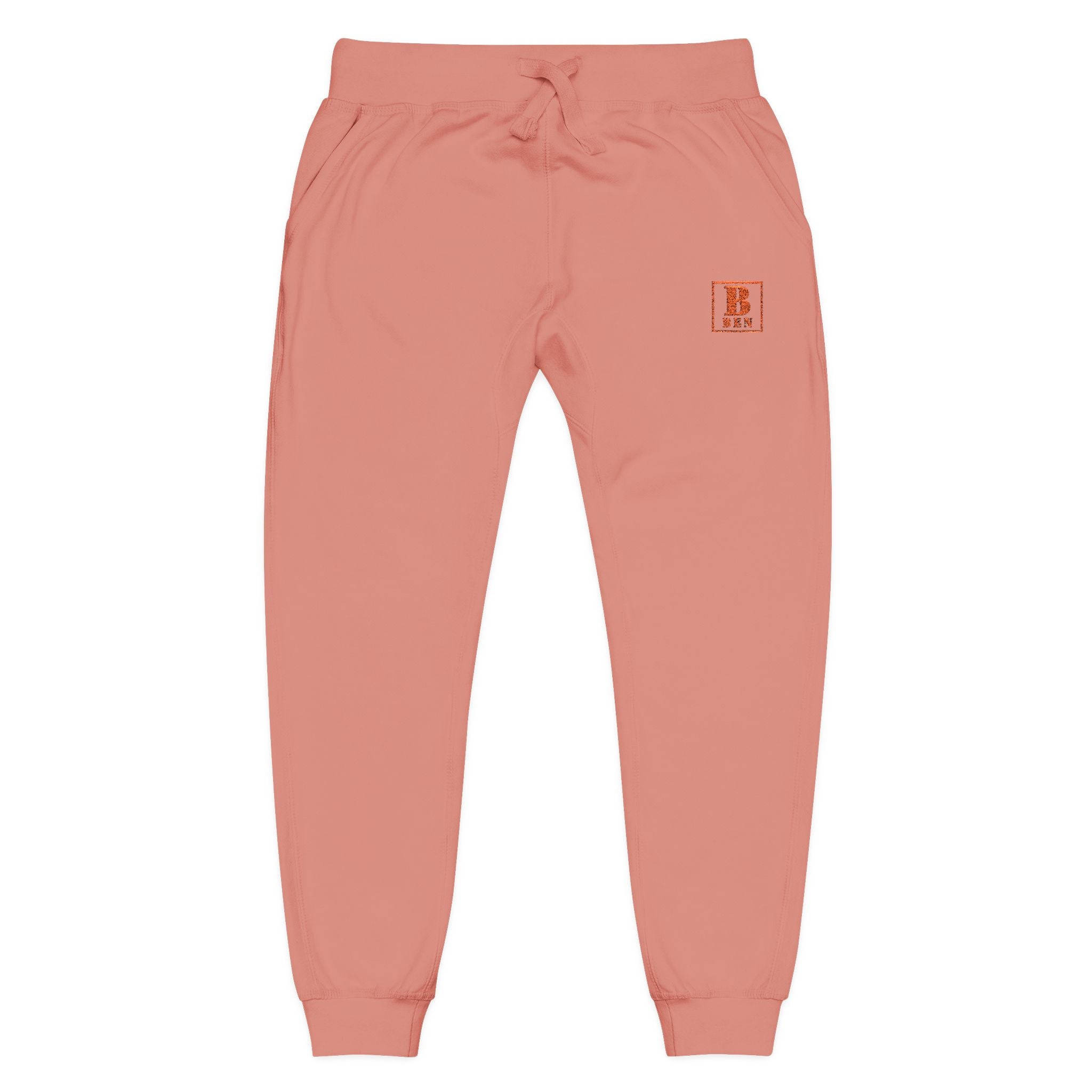 Embroidered Cozy Sweatpants — Minimal Red Crest Joggers