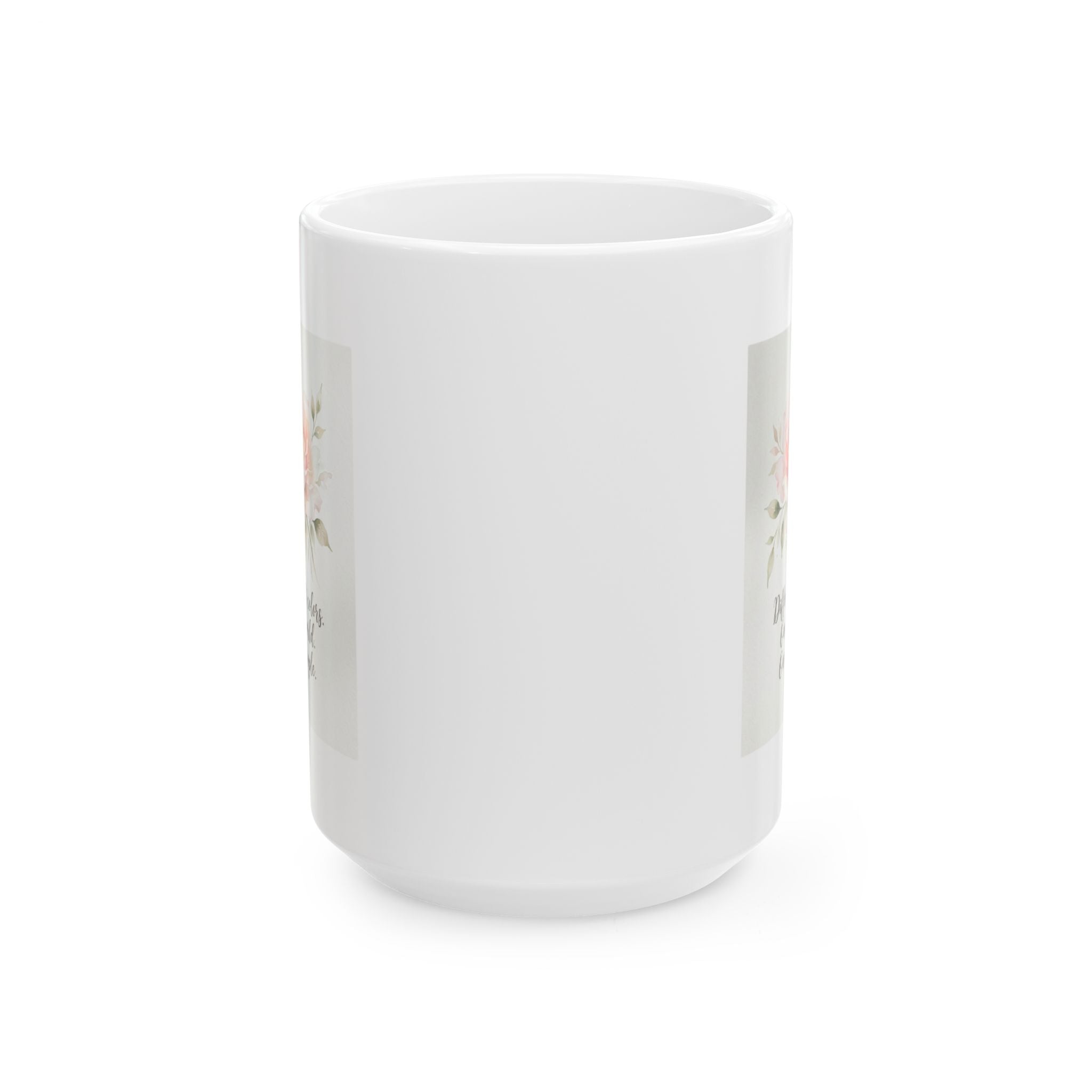 Floral Happy Day Mug — Ceramic Coffee Cup (11oz, 15oz)