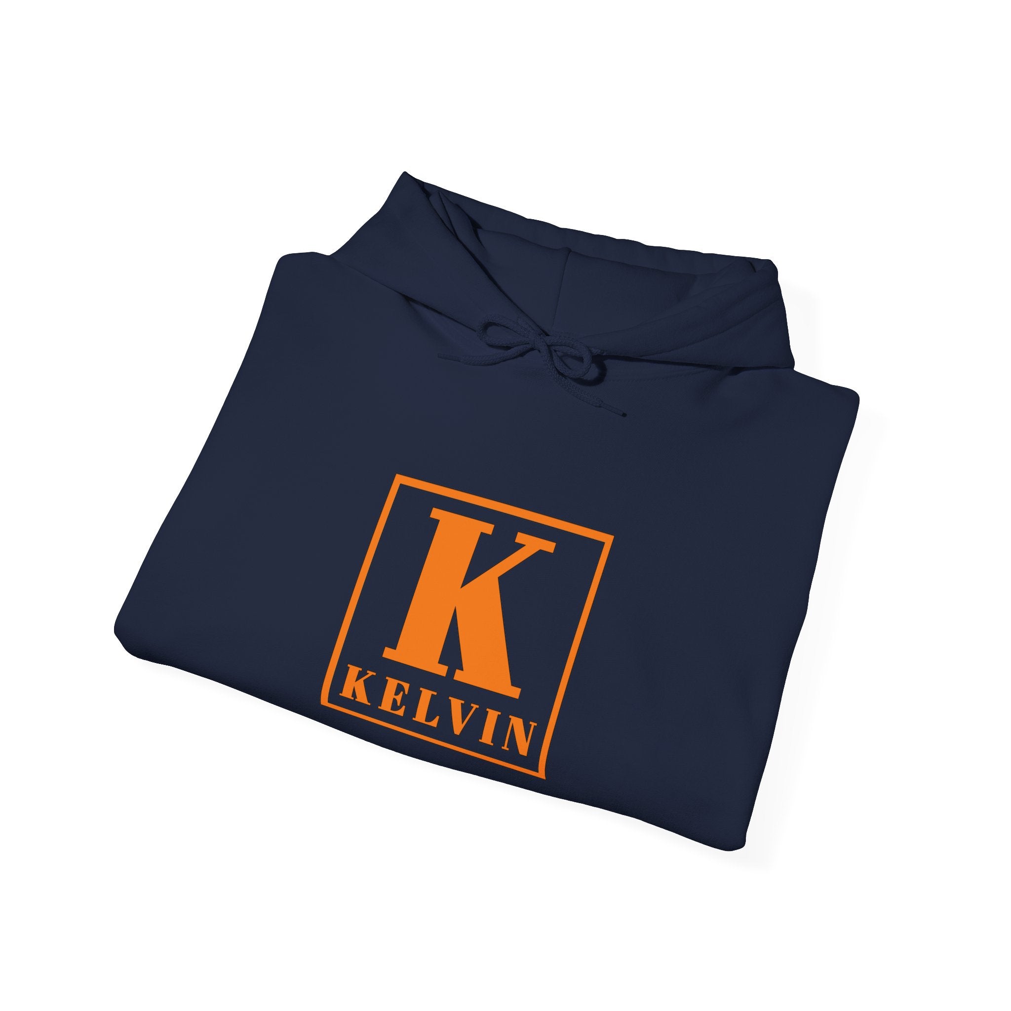 Kelvin Initial Hoodie — Monogram K Square Logo Pullover