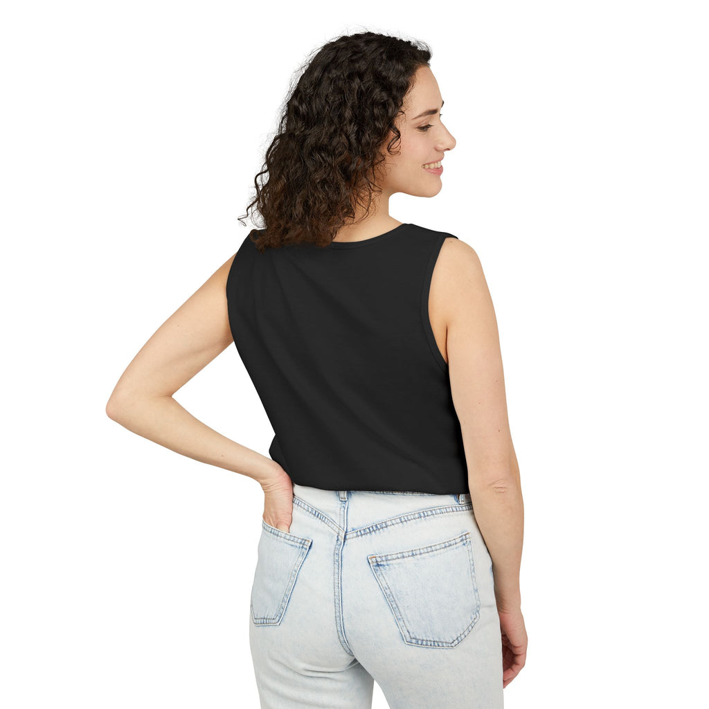 Ben Monogram Tank Top — Orange Initial B Vintage Box Graphic