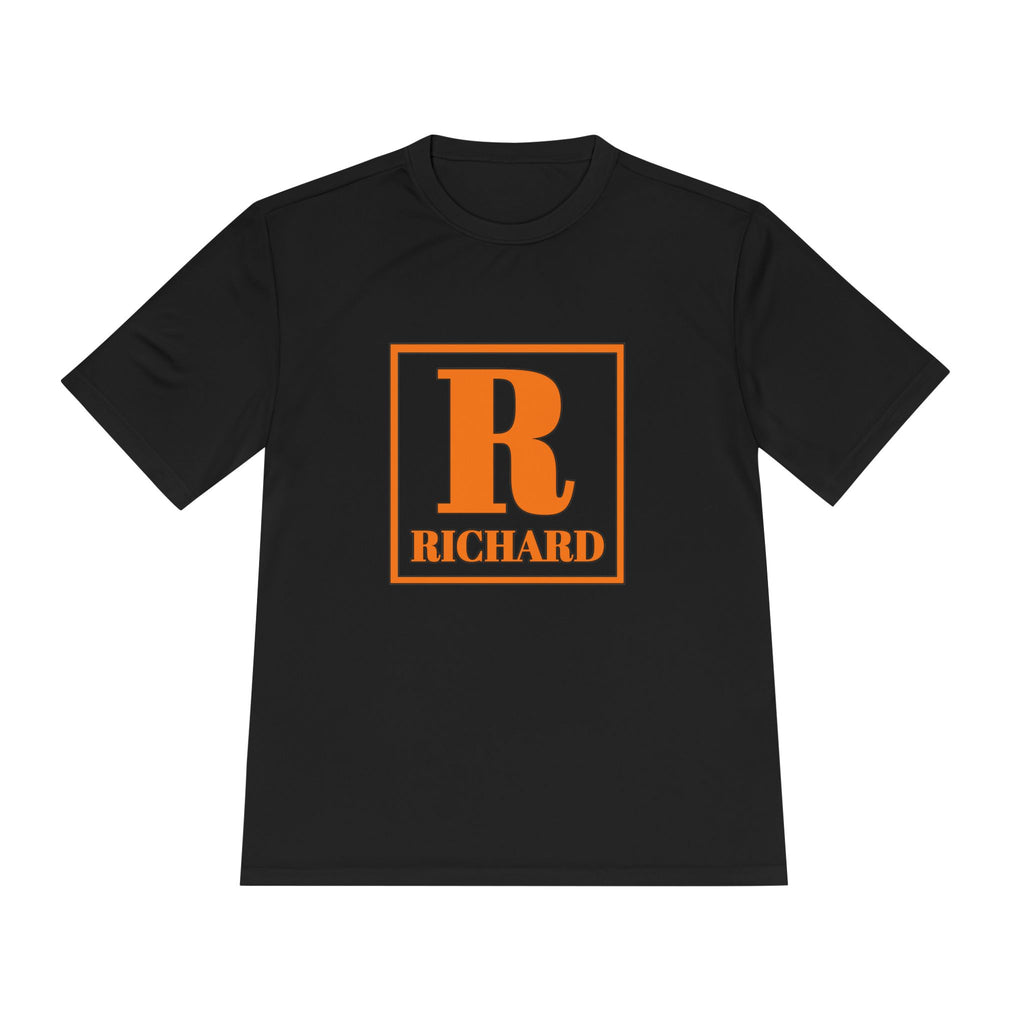Personalized 'R Richard' Initial Tee — Retro Monogram Moisture-Wicking Shirt