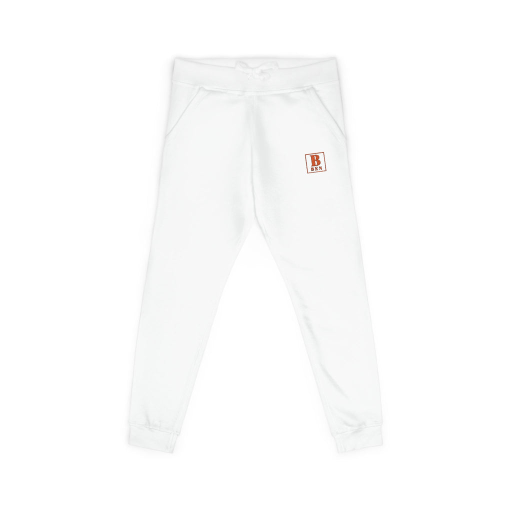Embroidered Cozy Sweatpants — Minimal Red Crest Joggers