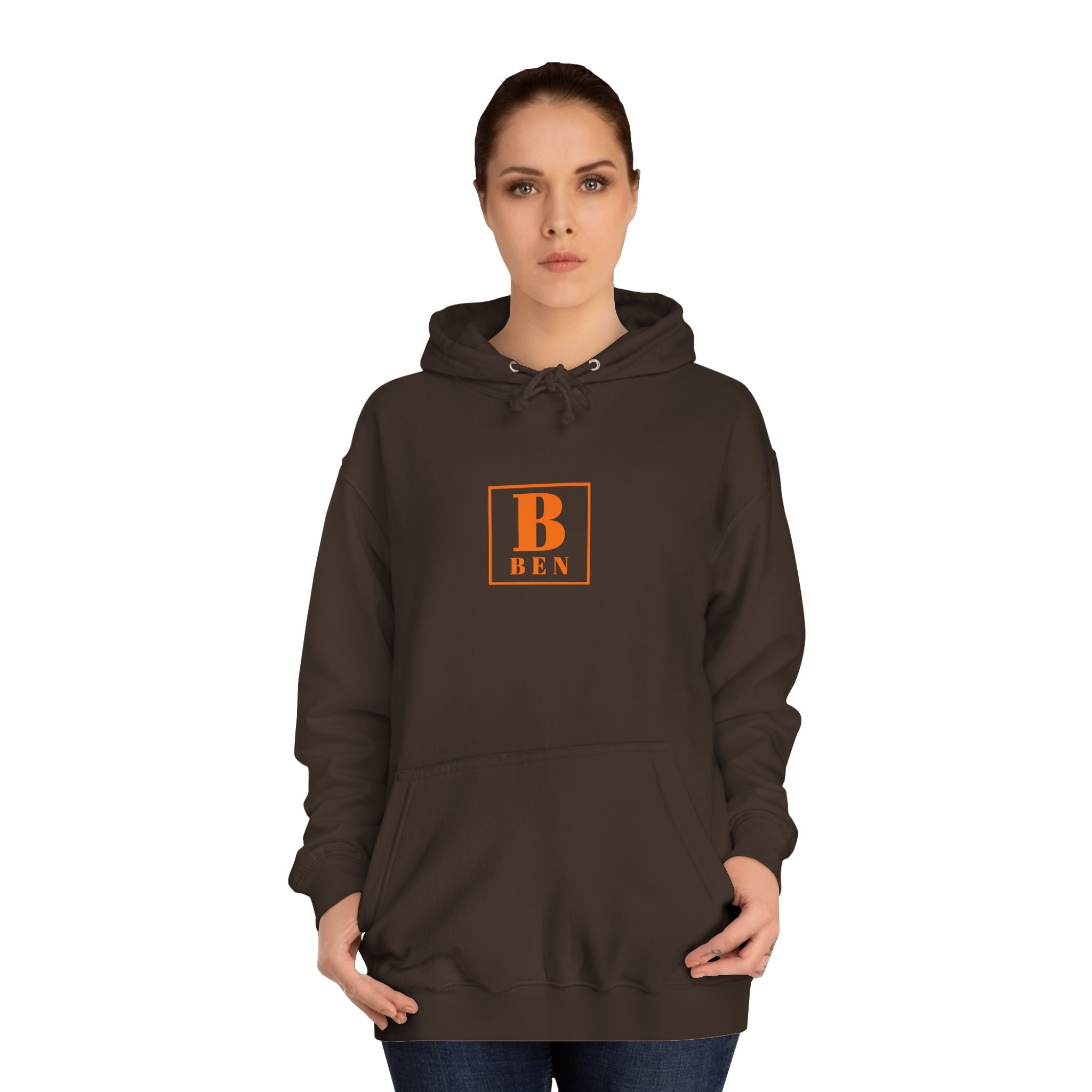 Initial Monogram Hoodie — Custom 'B BEN' College-Style Pullover