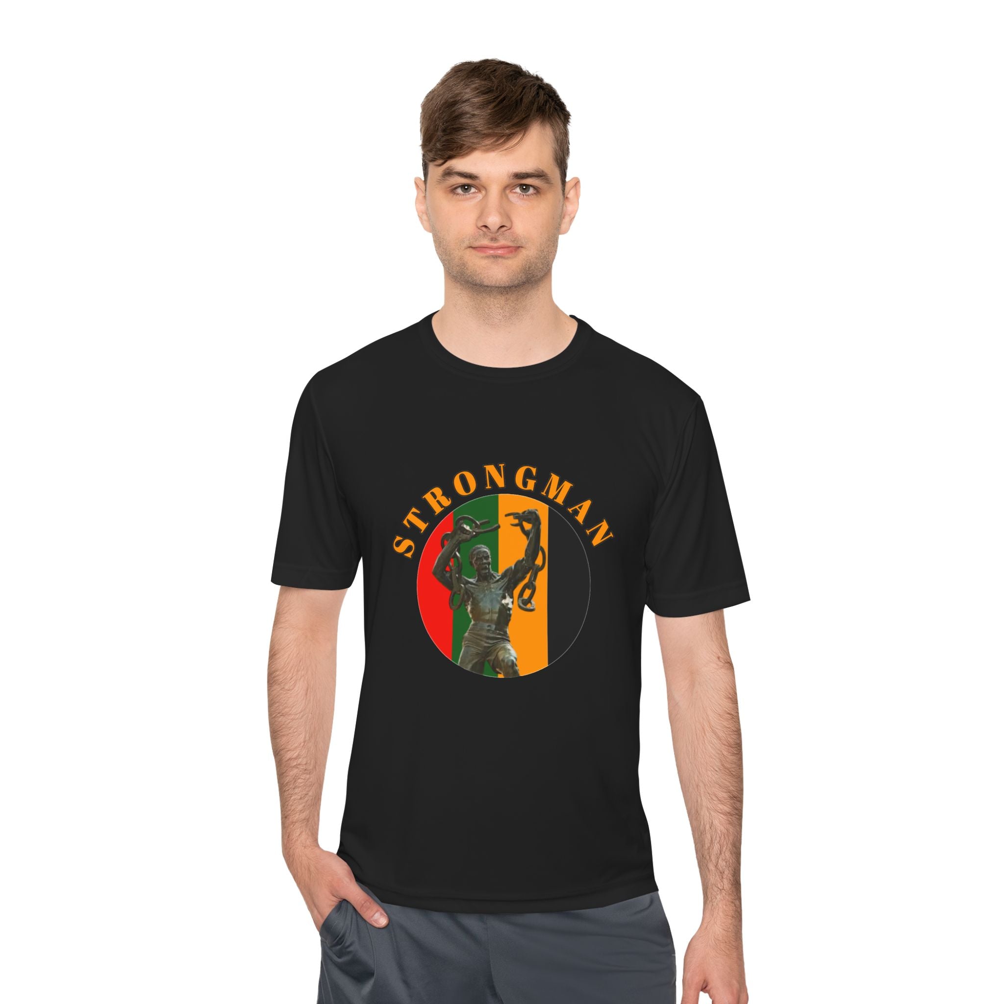 Strongman Kettlebell Tee — Athletic Moisture‑Wicking Gym Shirt