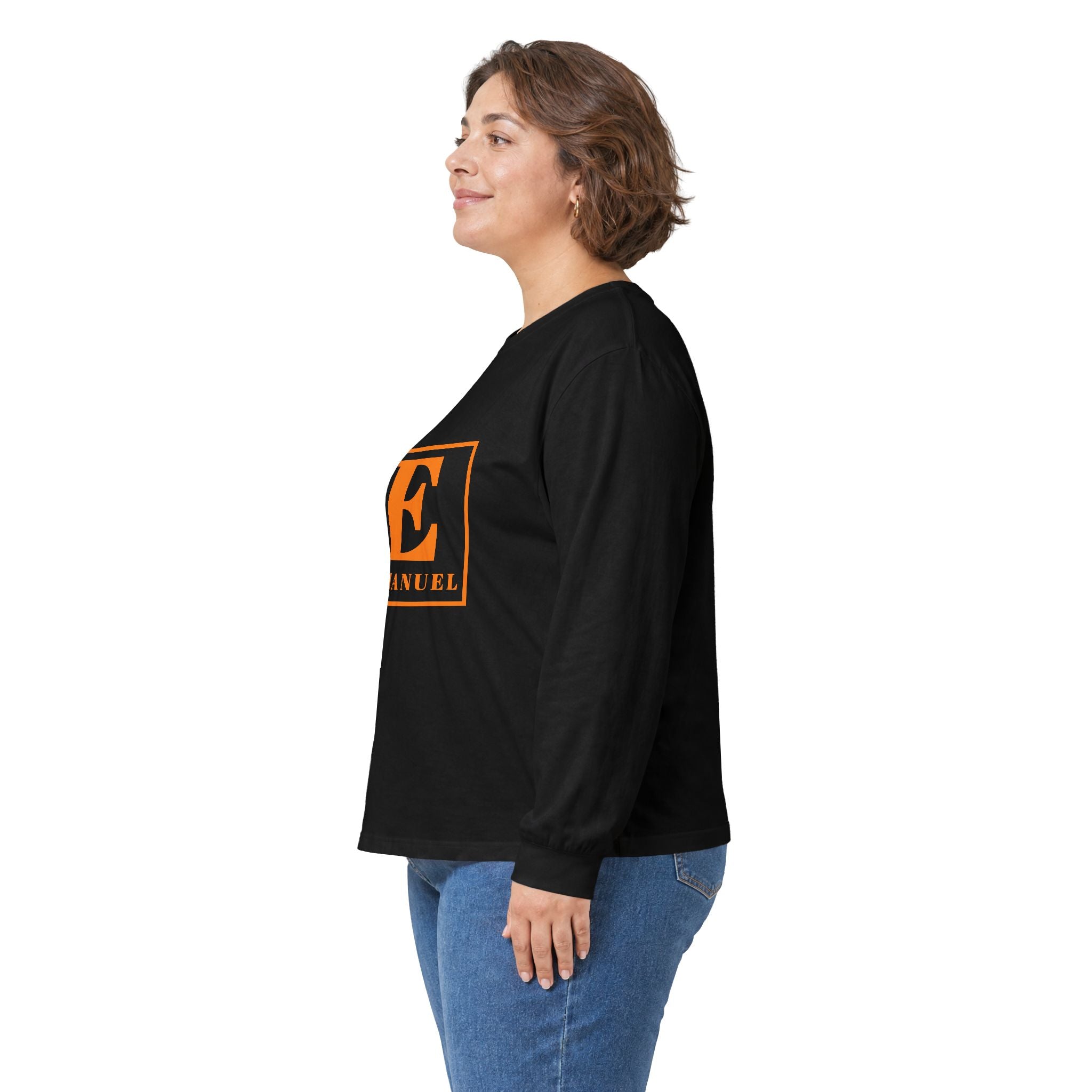 Emmanuel Monogram Long Sleeve Tee — Classic Initial E Shirt