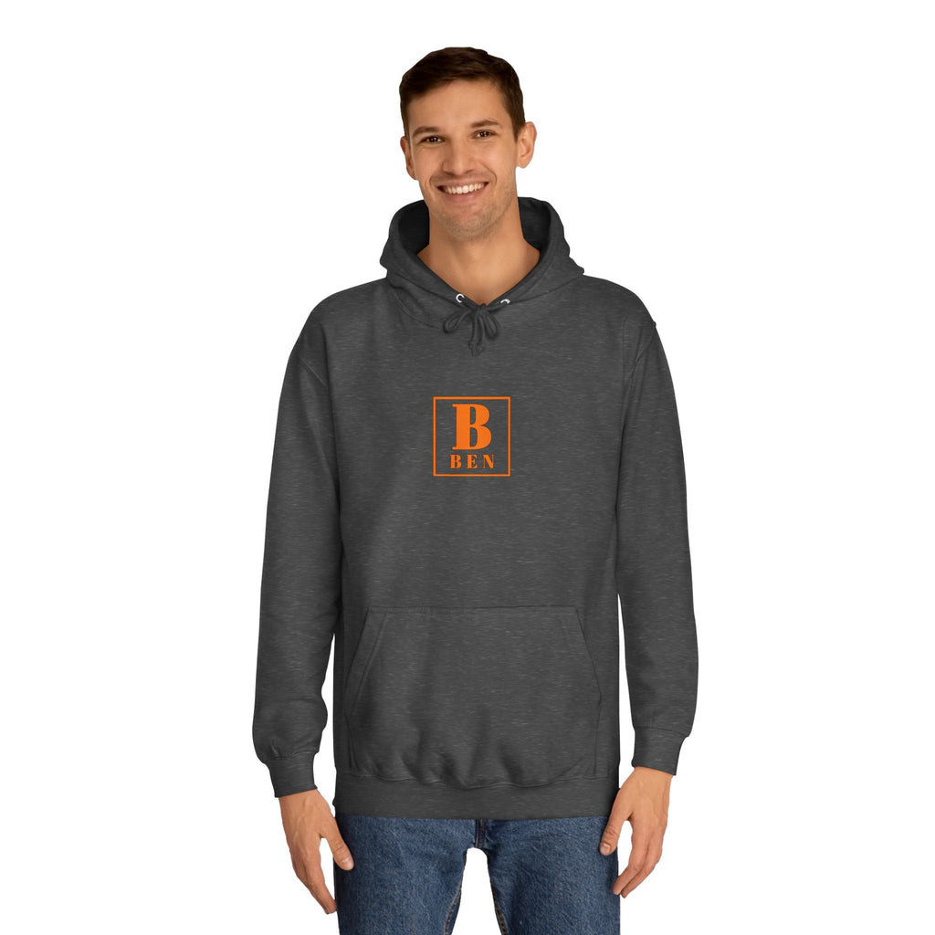 Initial Monogram Hoodie — Custom 'B BEN' College-Style Pullover