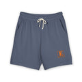Lightweight Garment-Dyed Fleece Sweat Shorts — Cream Casual Lounge Shorts with Small ‘E’ Logo