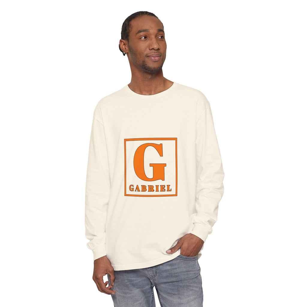 Personalized Initial Long Sleeve Tee — "G Gabriel" Monogram Shirt