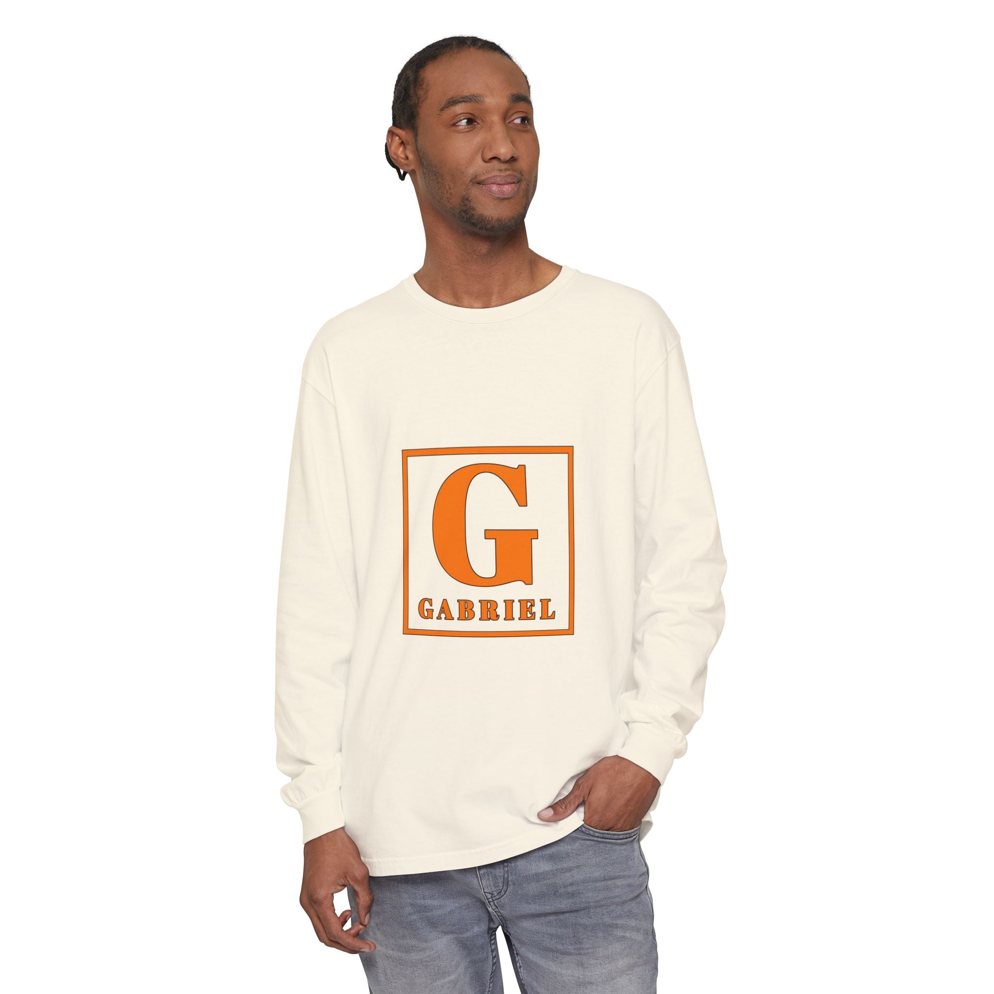 Personalized Initial Long Sleeve Tee — "G Gabriel" Monogram Shirt