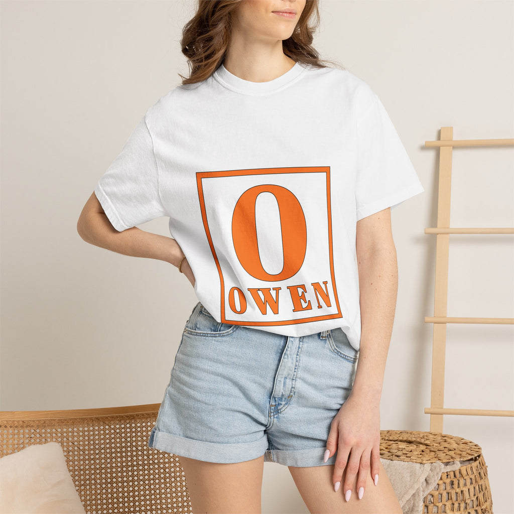 Owen Initial T-Shirt — Vintage Block Monogram Tee