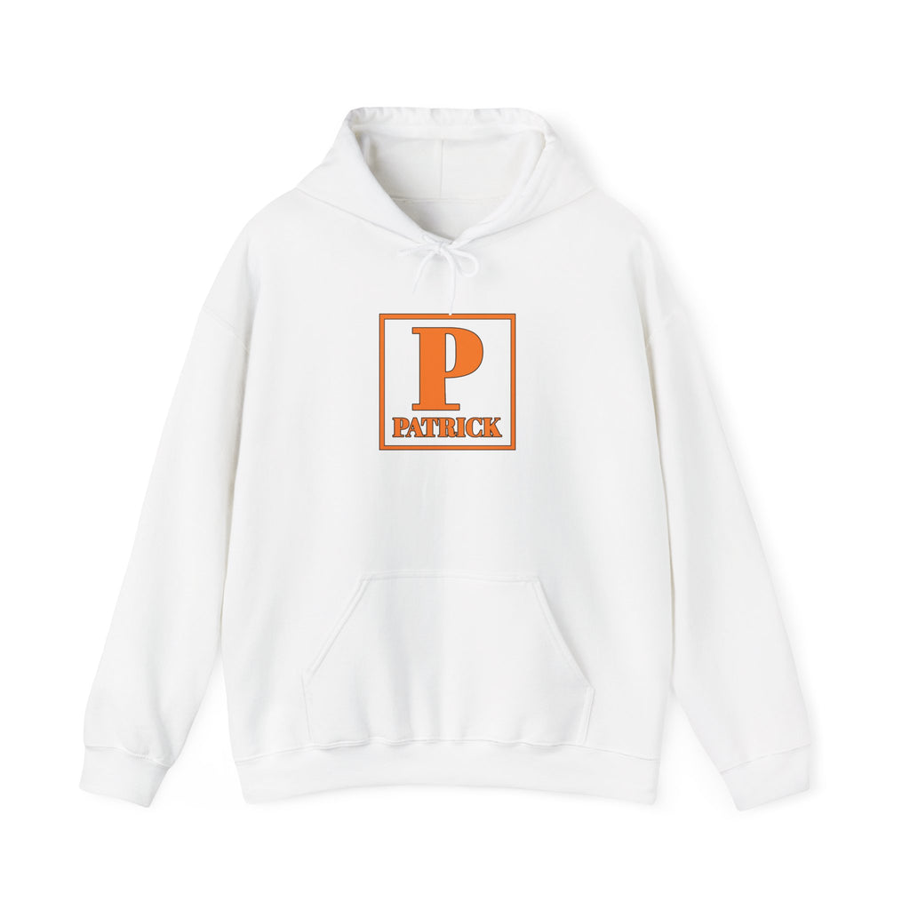 Patrick Monogram Hoodie – Orange Block 'P' Name Sweatshirt