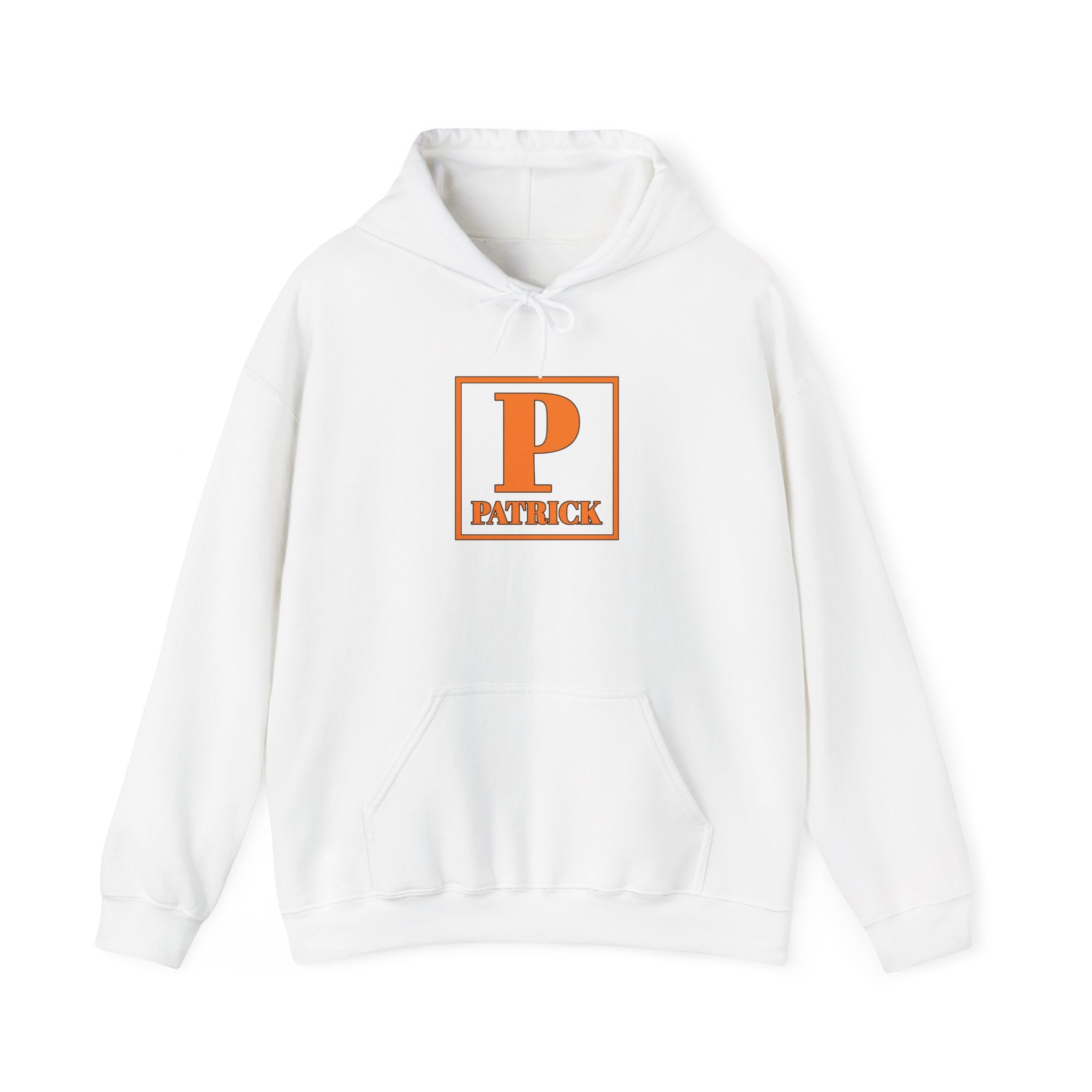 Patrick Monogram Hoodie – Orange Block 'P' Name Sweatshirt