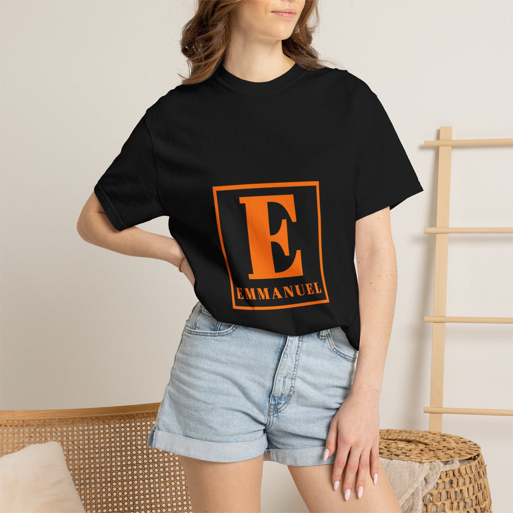 Emmanuel Monogram T-Shirt — Block Letter E Christian Name Tee