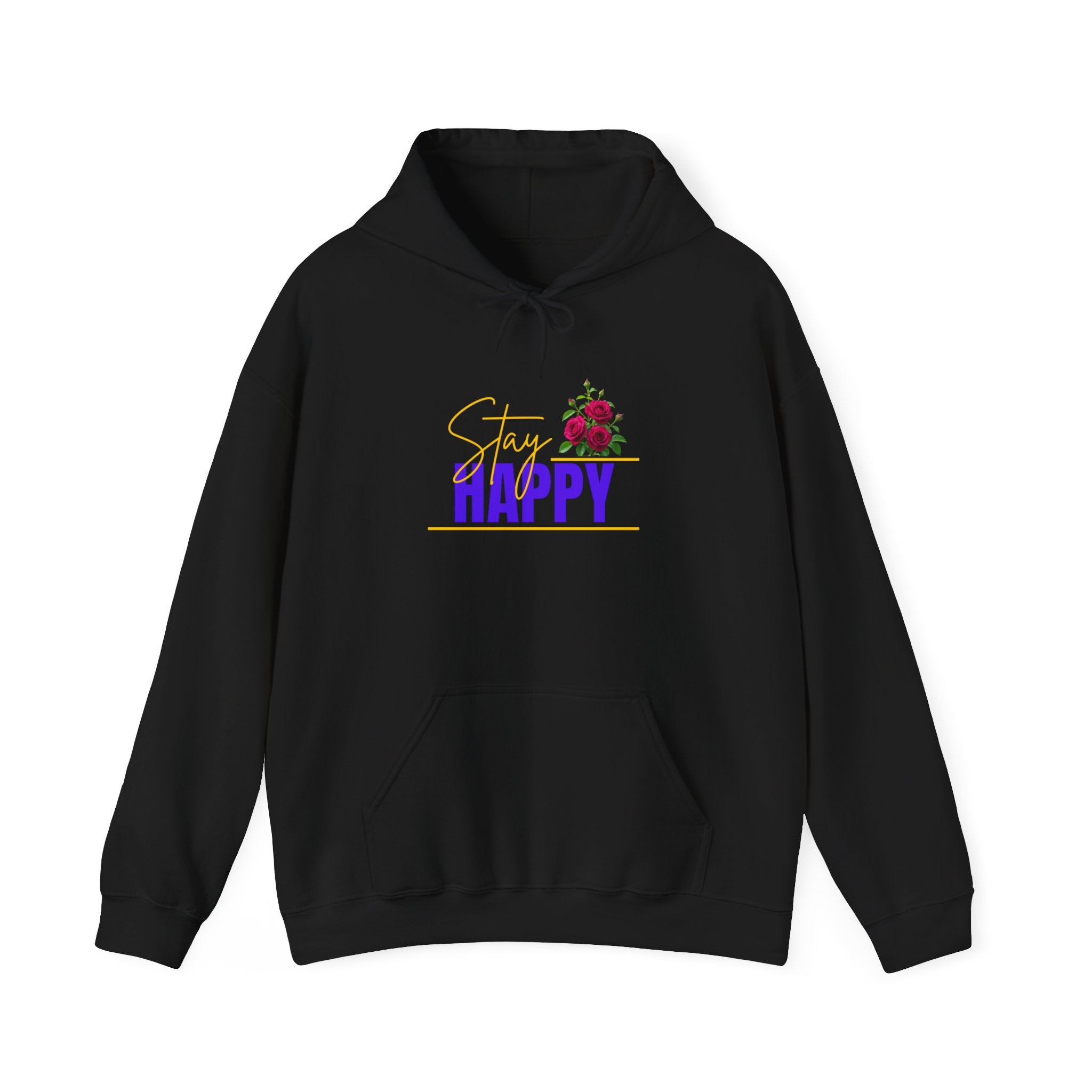 Happy Floral Hoodie — "Choose Happy" Graphic Sweatshirt