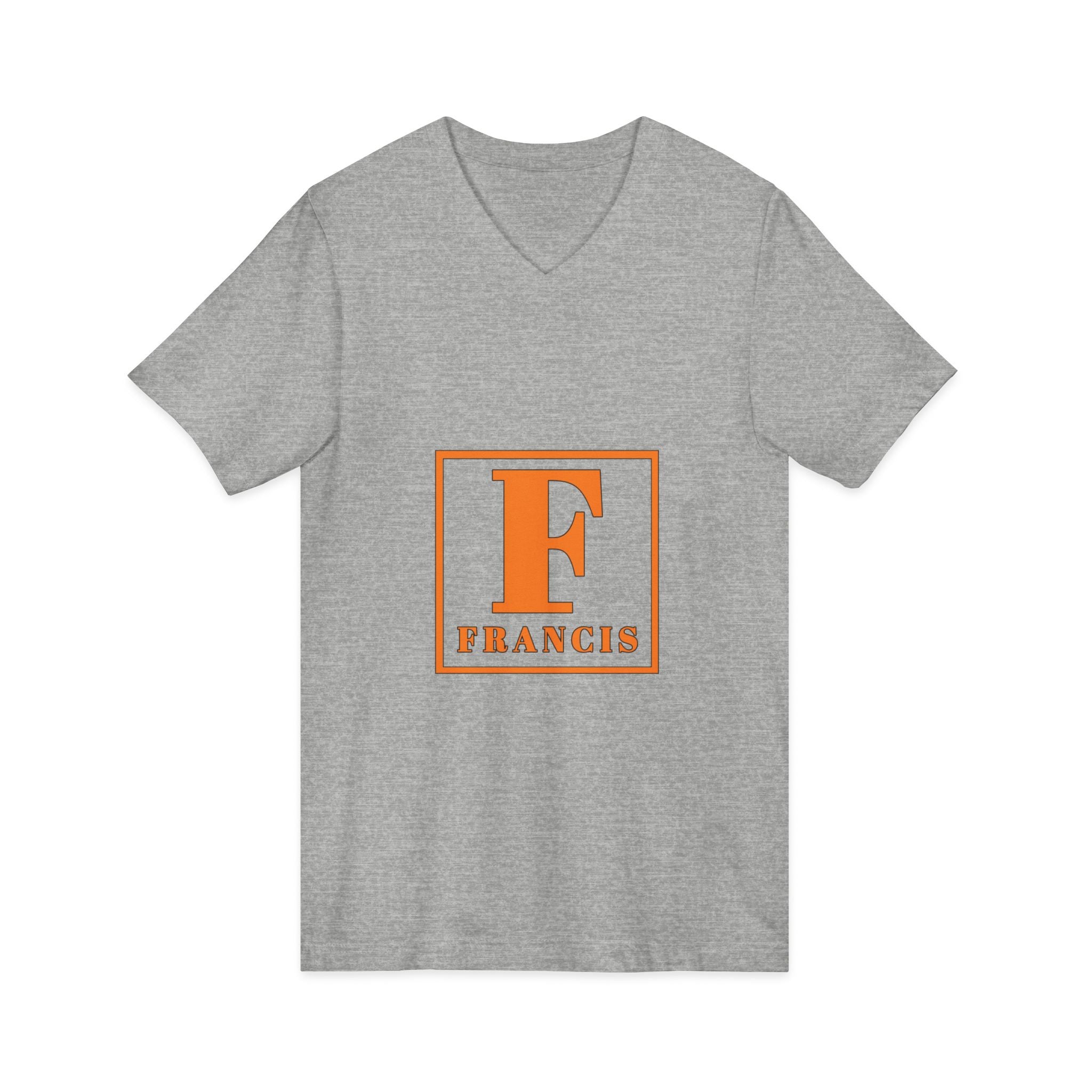 Francis Monogram V-Neck Tee — Personalized Initial Square Logo