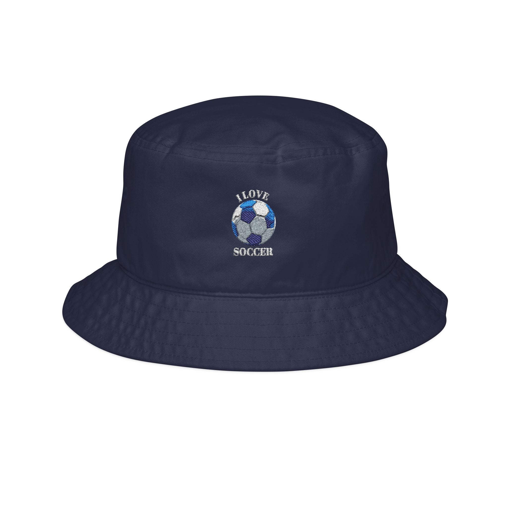 Embroidered 'Earth Lover' Bucket Hat — Blue Globe Graphic