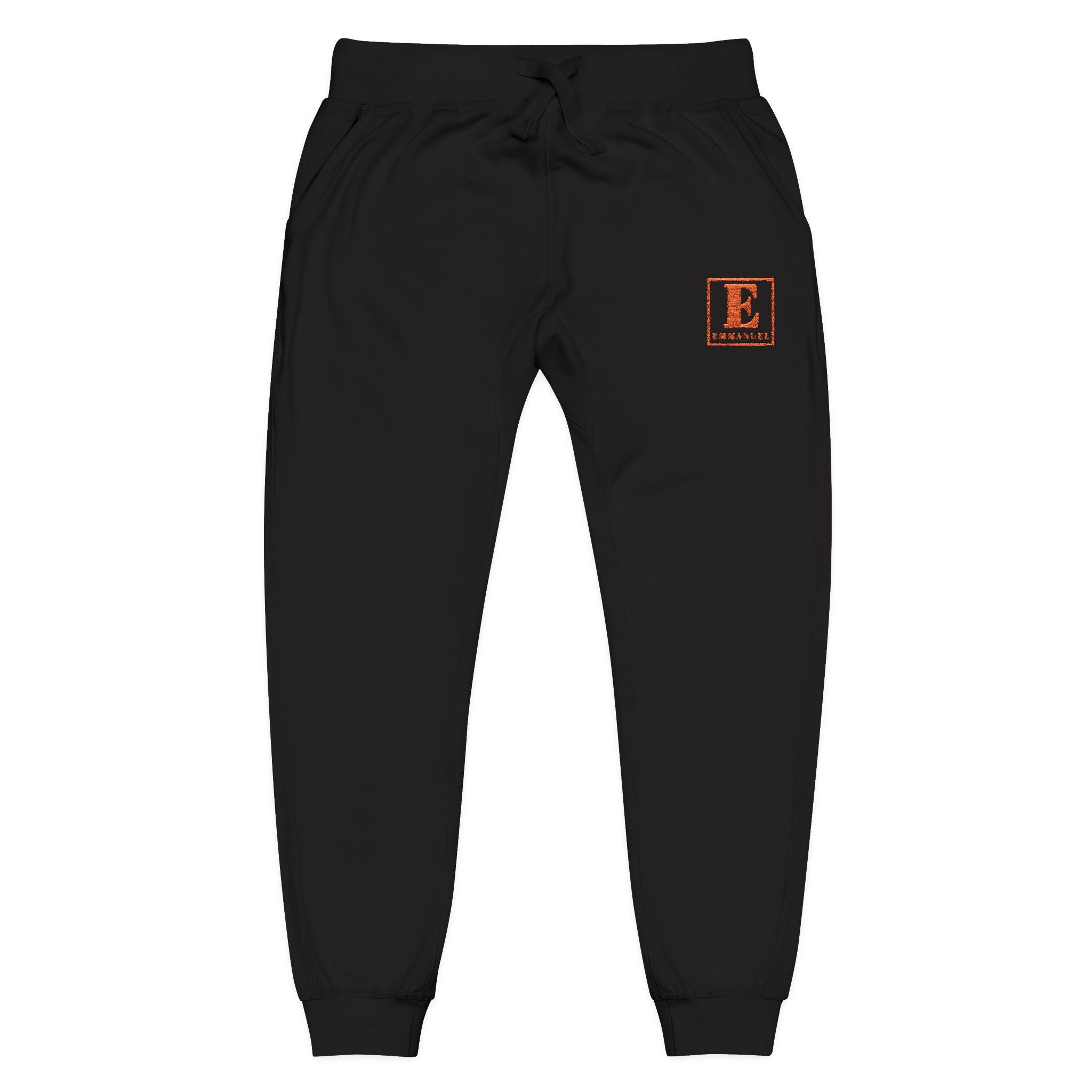 Embroidered Initial 'E' Fleece Sweatpants — Cozy Personalized Joggers