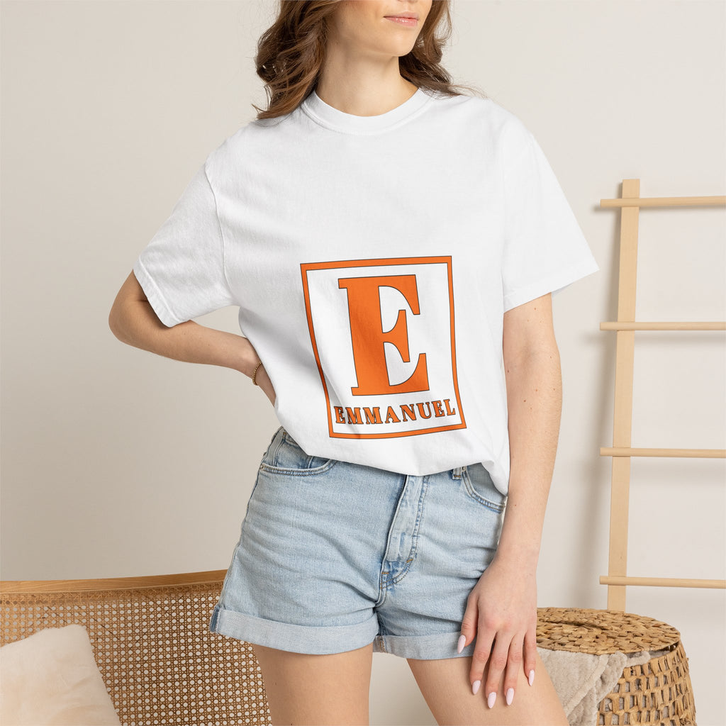 Emmanuel Monogram T-Shirt — Block Letter E Christian Name Tee