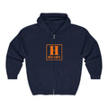 Henry Monogram Hoodie — Personalized Orange 'H' Zip-Up Sweatshirt