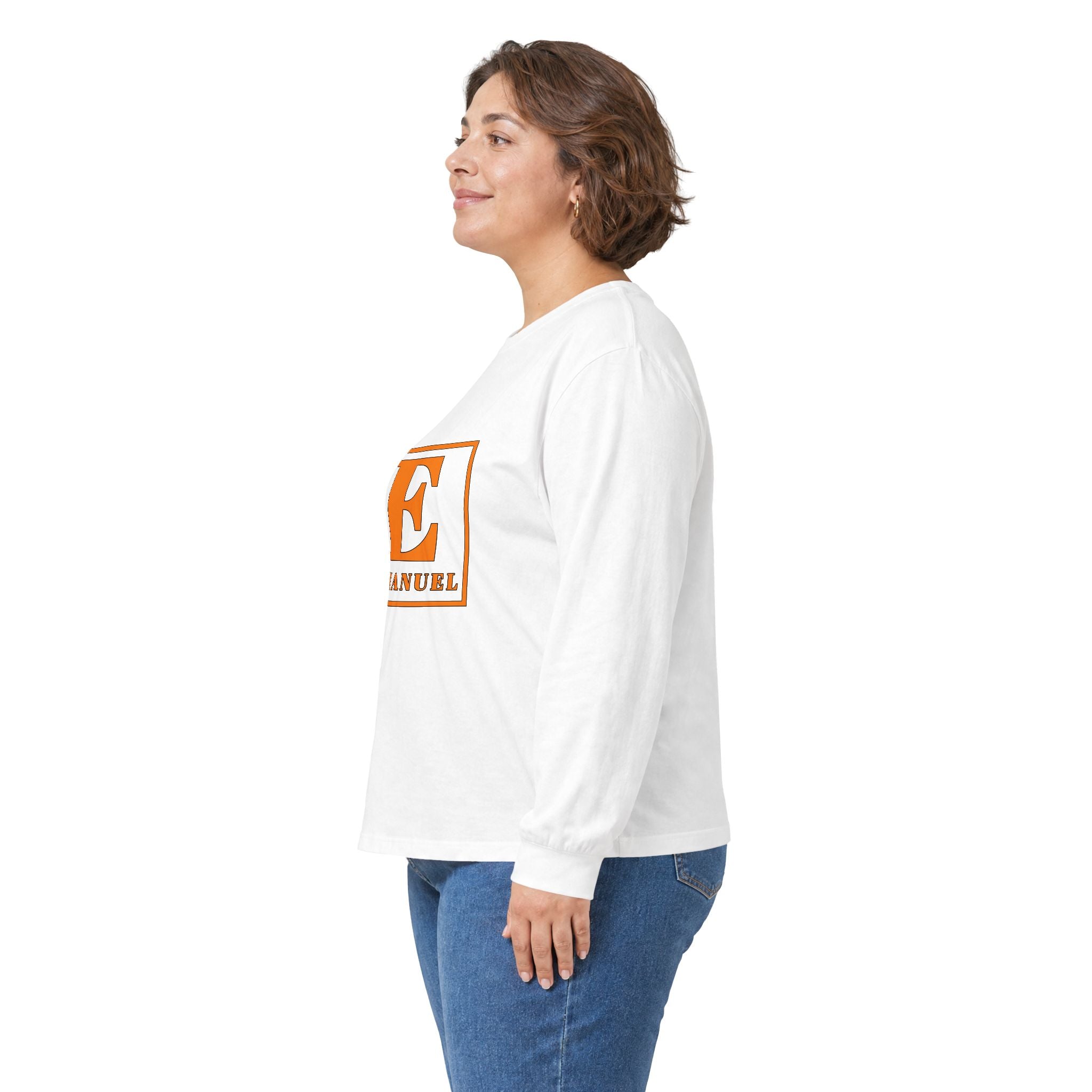 Emmanuel Monogram Long Sleeve Tee — Classic Initial E Shirt