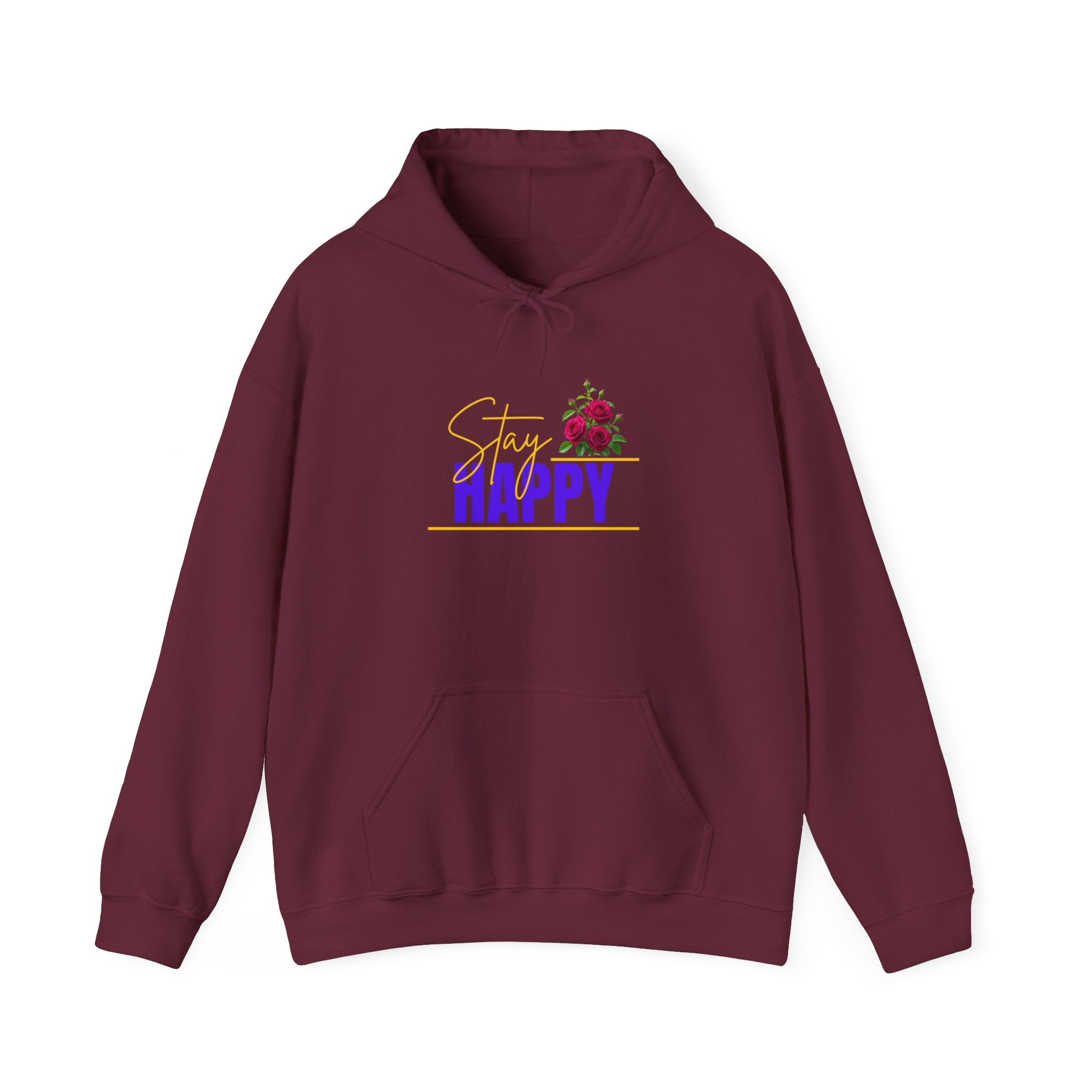Happy Floral Hoodie — "Choose Happy" Graphic Sweatshirt