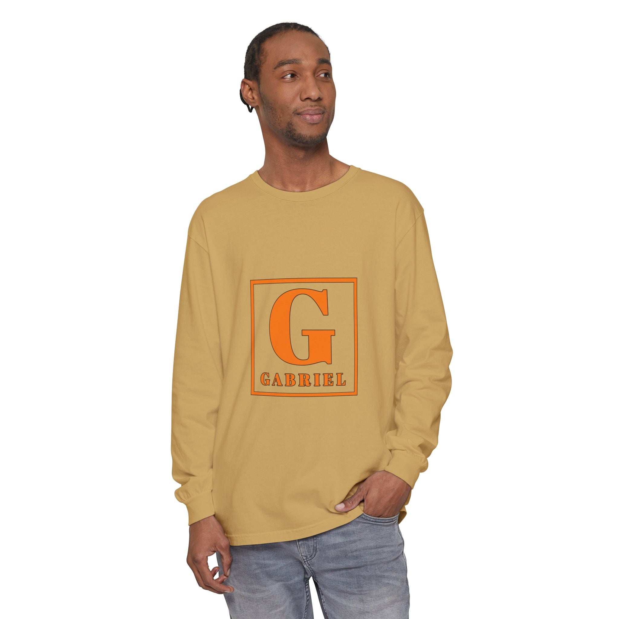 Personalized Initial Long Sleeve Tee — "G Gabriel" Monogram Shirt