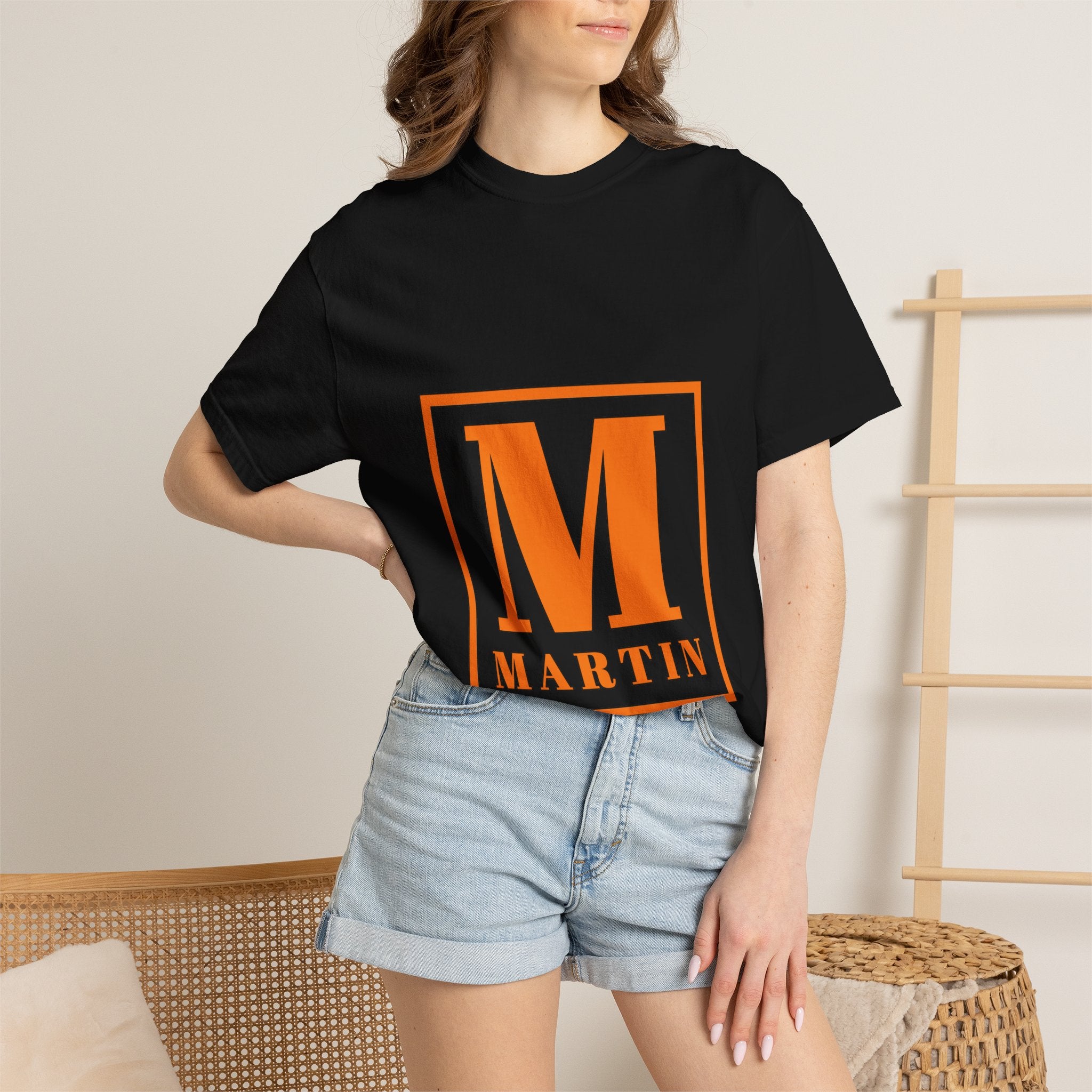 Martin Monogram T-Shirt — Personalized Initial 'M' Block Logo Tee