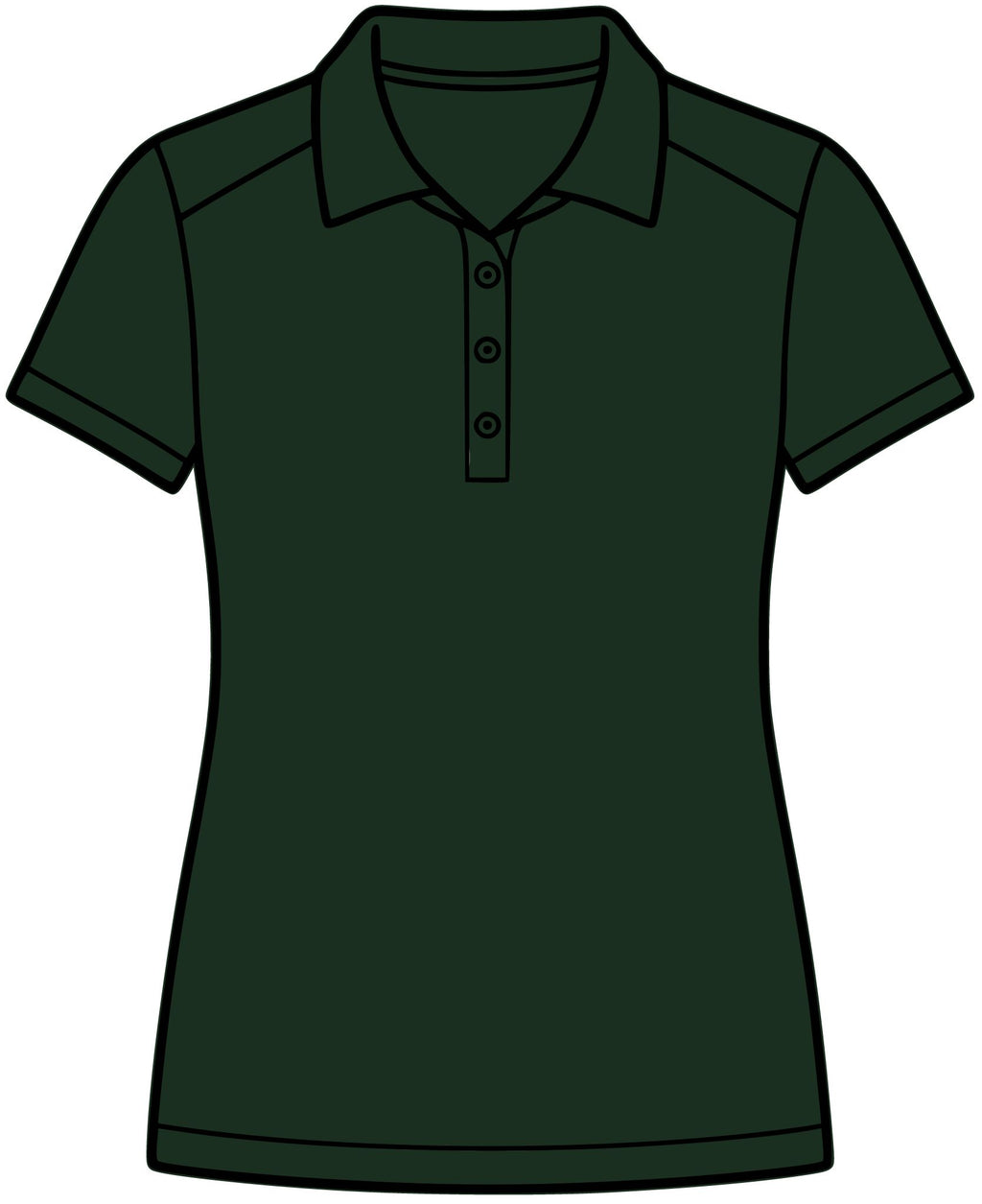 Women's Floral Embroidered Polo Shirt - Small Rose Chest Logo