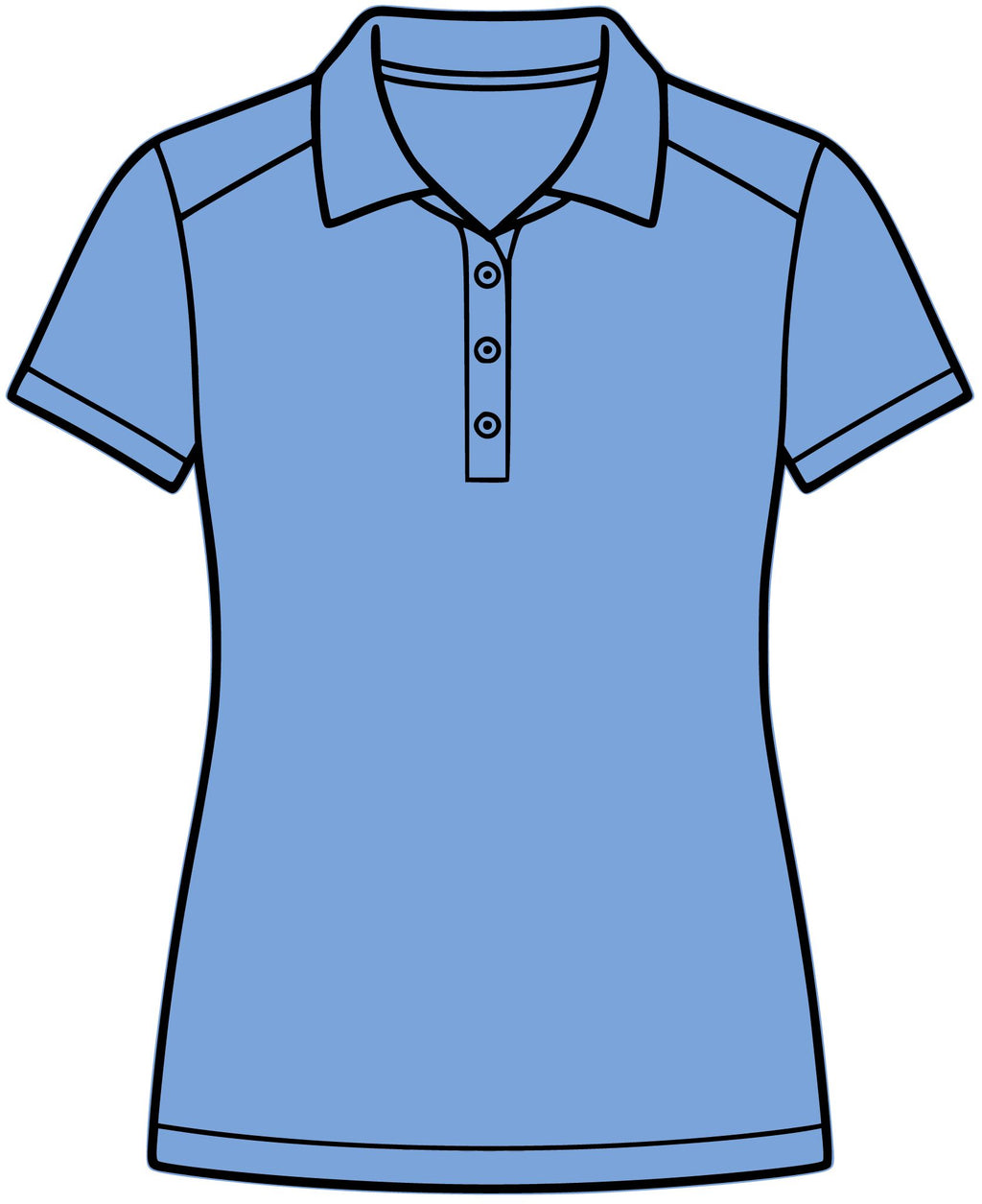Women's Floral Embroidered Polo Shirt - Small Rose Chest Logo