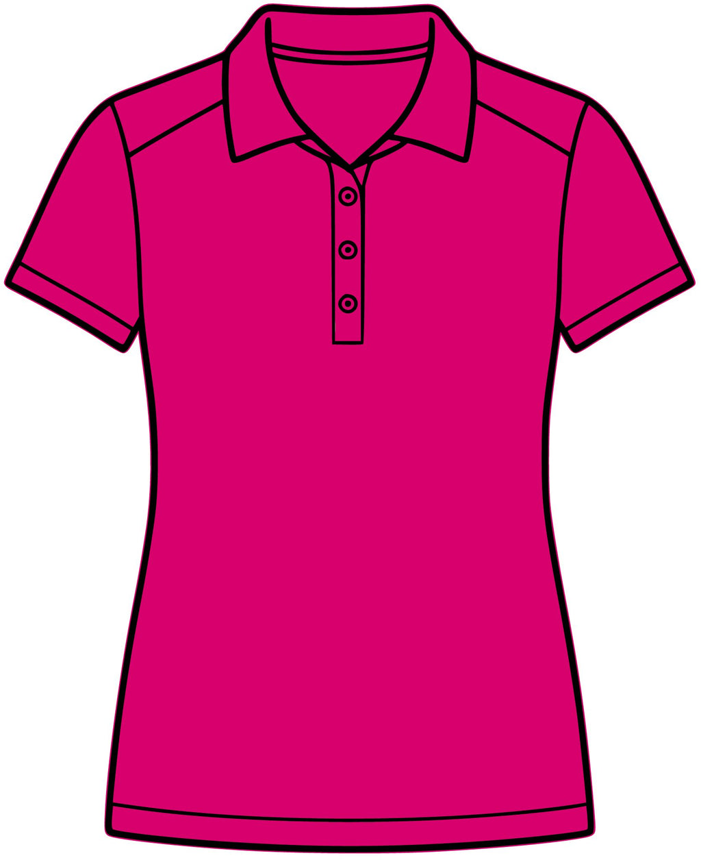 Women's Floral Embroidered Polo Shirt - Small Rose Chest Logo