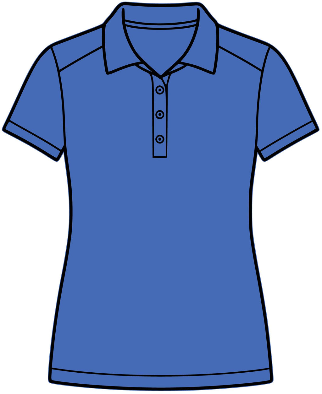 Women's Floral Embroidered Polo Shirt - Small Rose Chest Logo