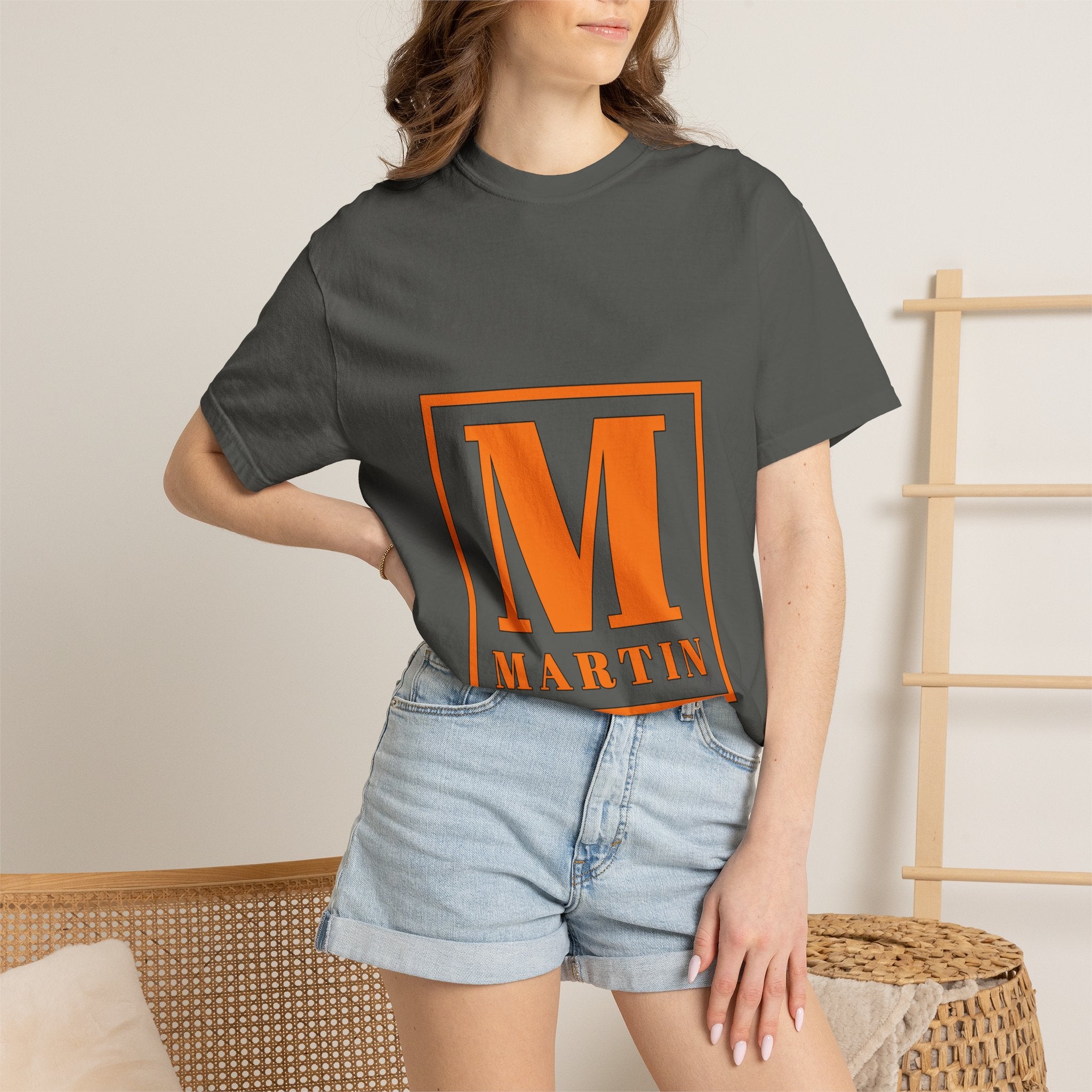 Martin Monogram T-Shirt — Personalized Initial 'M' Block Logo Tee