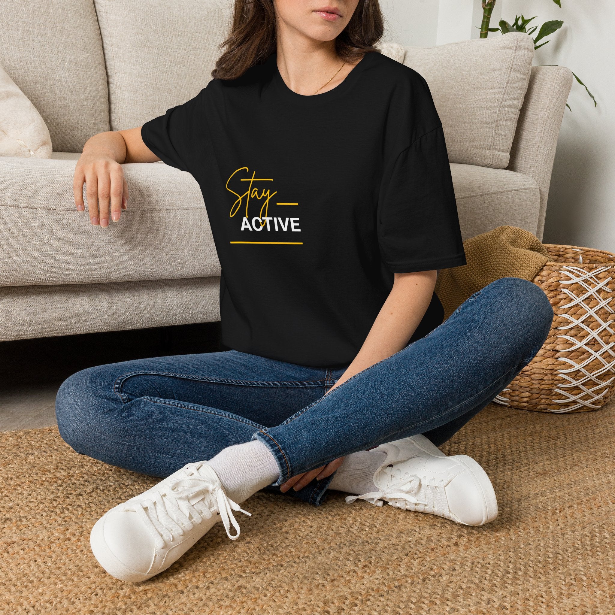 Stay Active T-Shirt — Motivational Fitness Graphic Tee