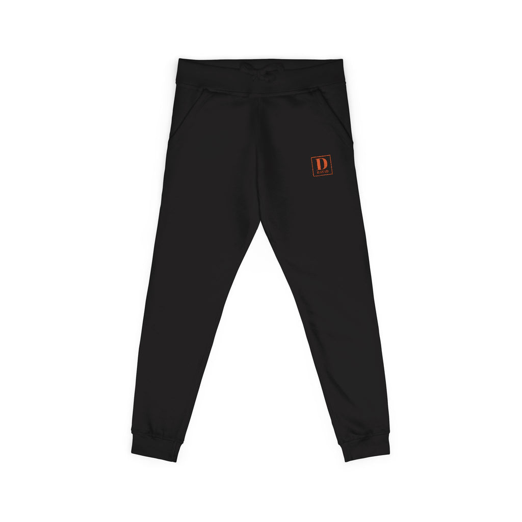 Embroidered Minimal Logo Fleece Sweatpants — Cozy Casual Lounge Joggers