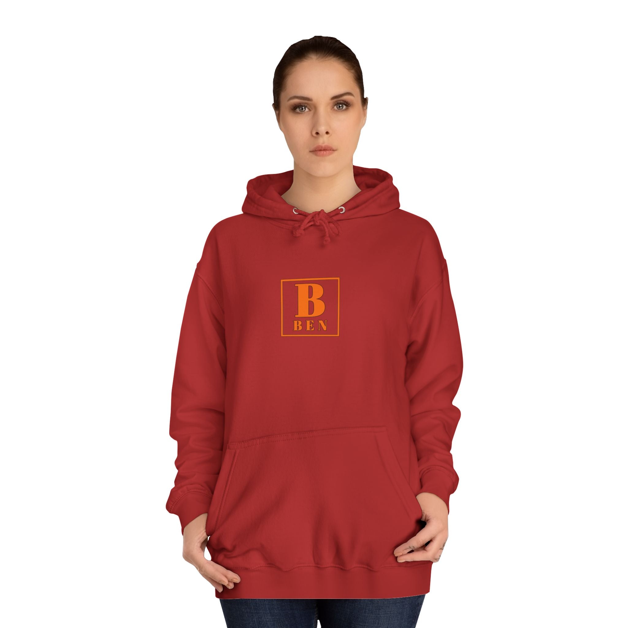 Initial Monogram Hoodie — Custom 'B BEN' College-Style Pullover