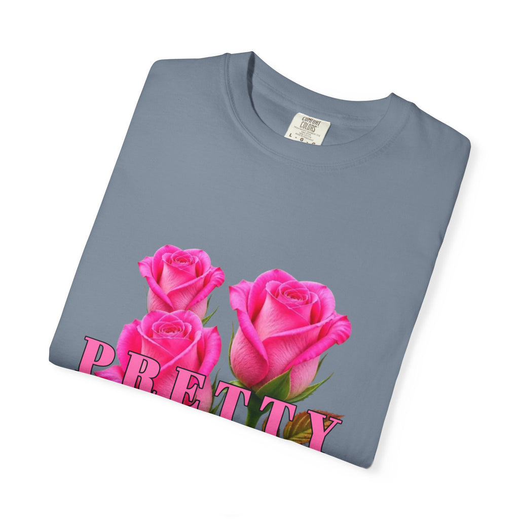 Pretty Lady T-Shirt — Pink Rose Graphic Tee