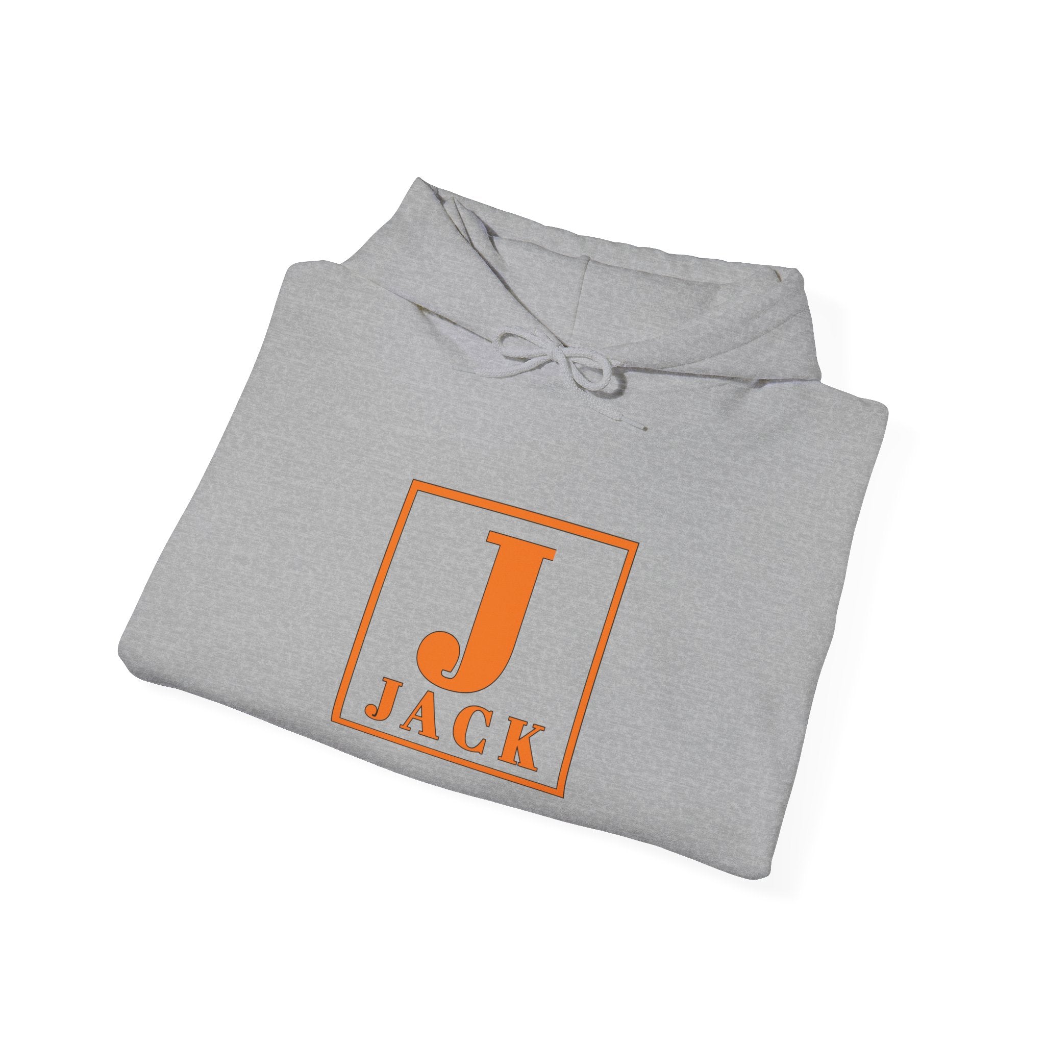 Personalized Initial Hoodie - Orange 'J' Jack Monogram Pullover