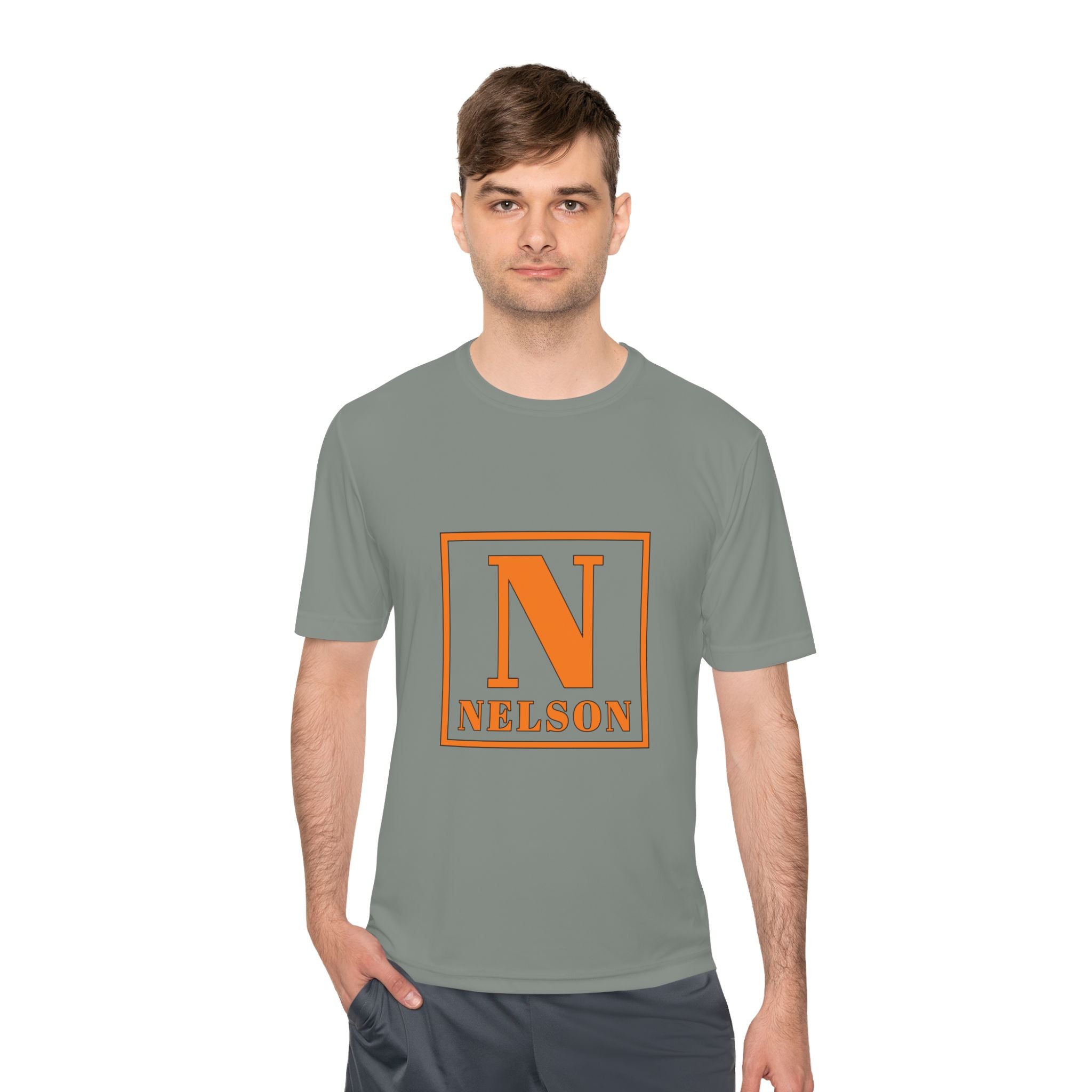Nelson Monogram Tee — Personalized Initial N Moisture-Wicking Shirt