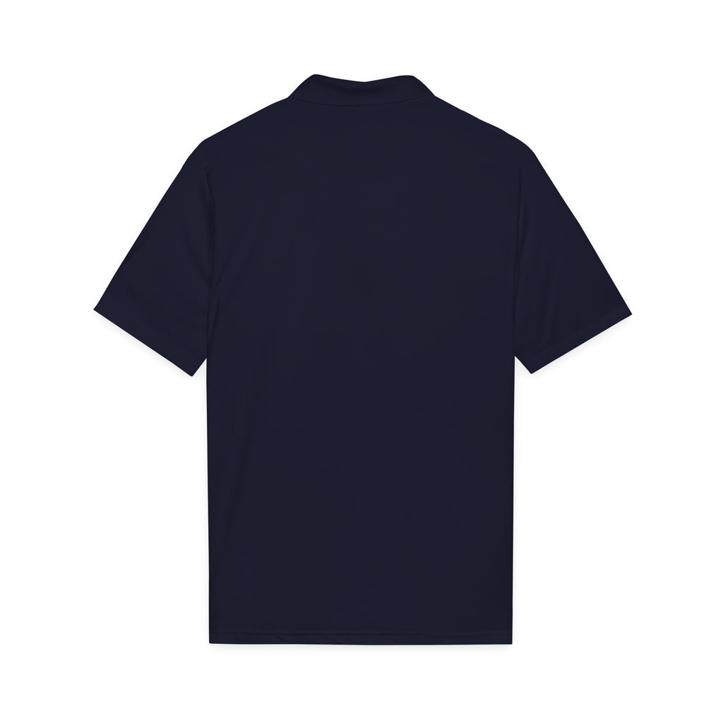 Embroidered 'S Steve' Logo Polo Shirt — White Performance Golf/Work Polo