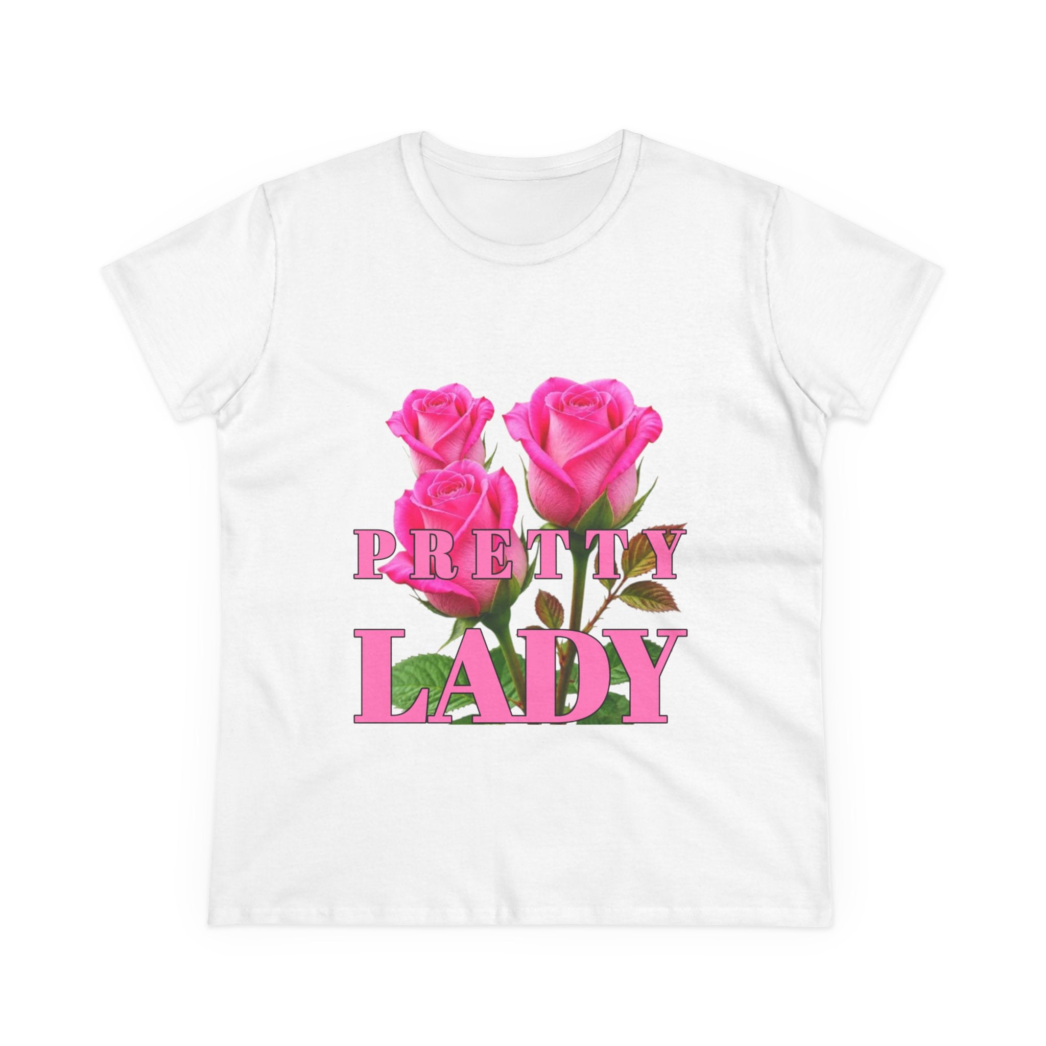 Pretty Lady Roses Tee — Women's Floral Graphic T-Shirt