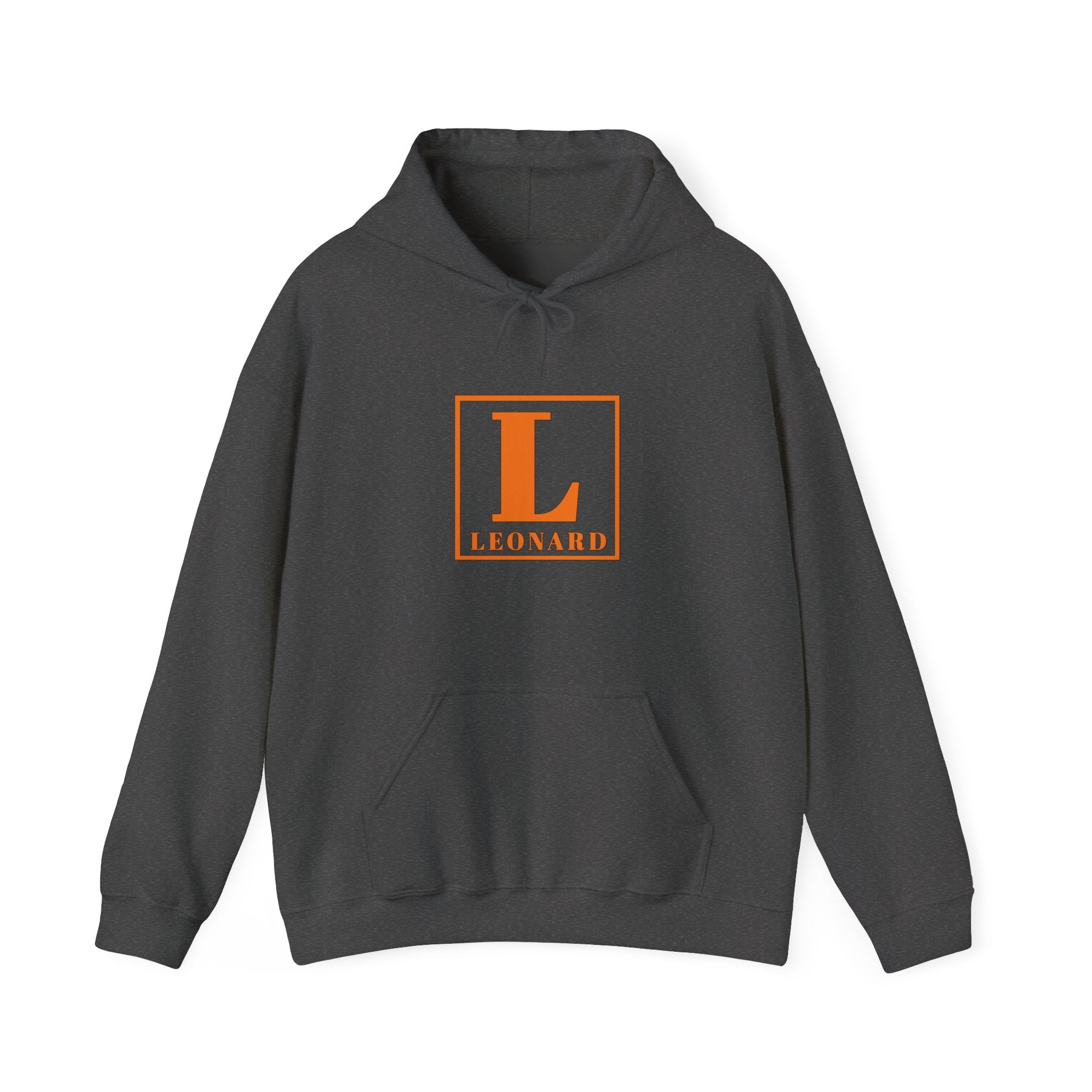 Monogram “L Leonard” Hoodie – Classic Orange Initial Sweatshirt