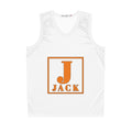 Personalized Basketball Jersey — Orange 'J' Jack Logo Tank Top