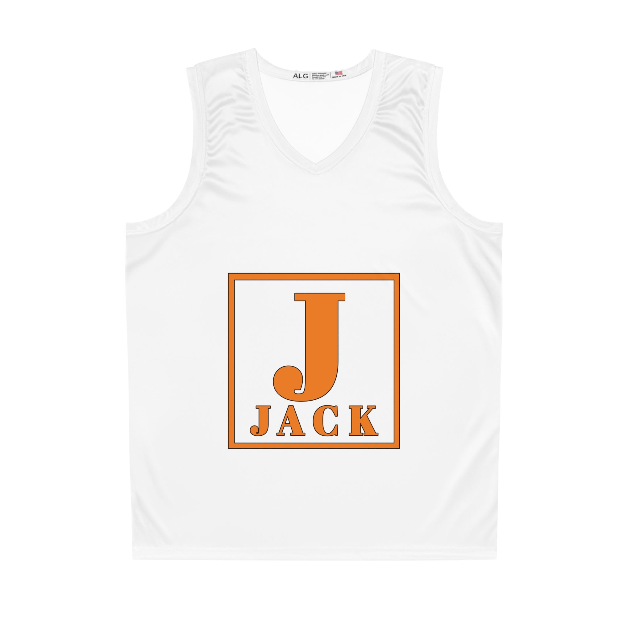 Personalized Basketball Jersey — Orange 'J' Jack Logo Tank Top