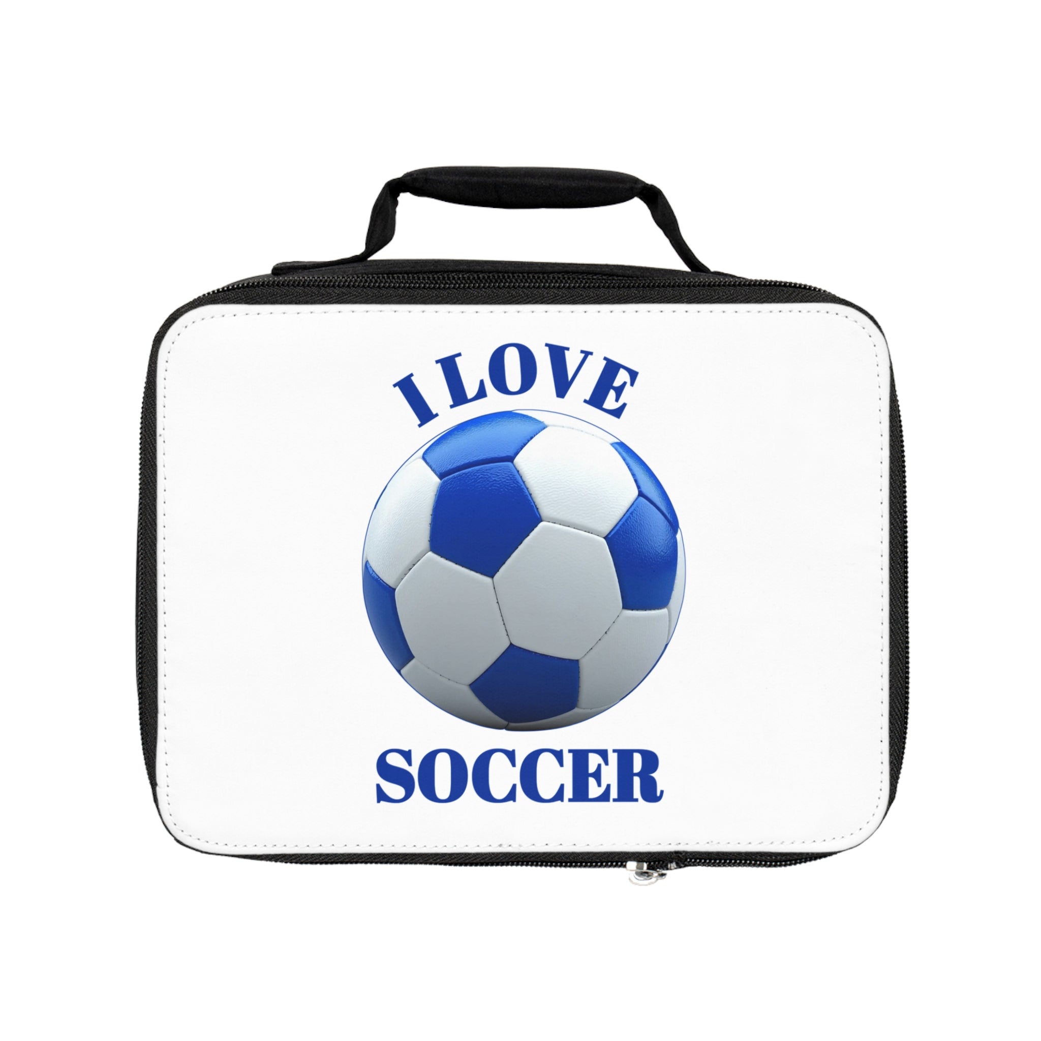 Soccer Lunch Bag — "I Love Soccer" Kids Lunchbox