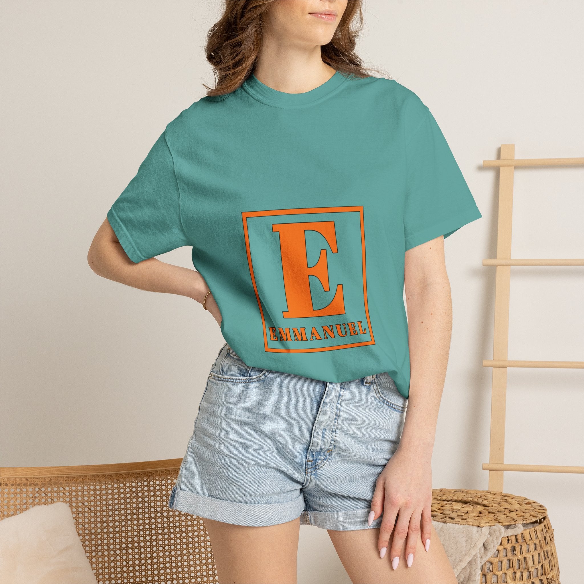 Emmanuel Monogram T-Shirt — Block Letter E Christian Name Tee