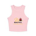 Stay Beautiful Floral Racer Tank Top