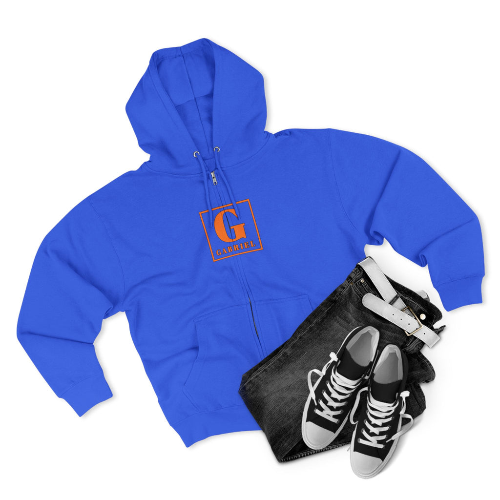 Gabriel Monogram Zip Hoodie — Personalized G Initial Sweatshirt