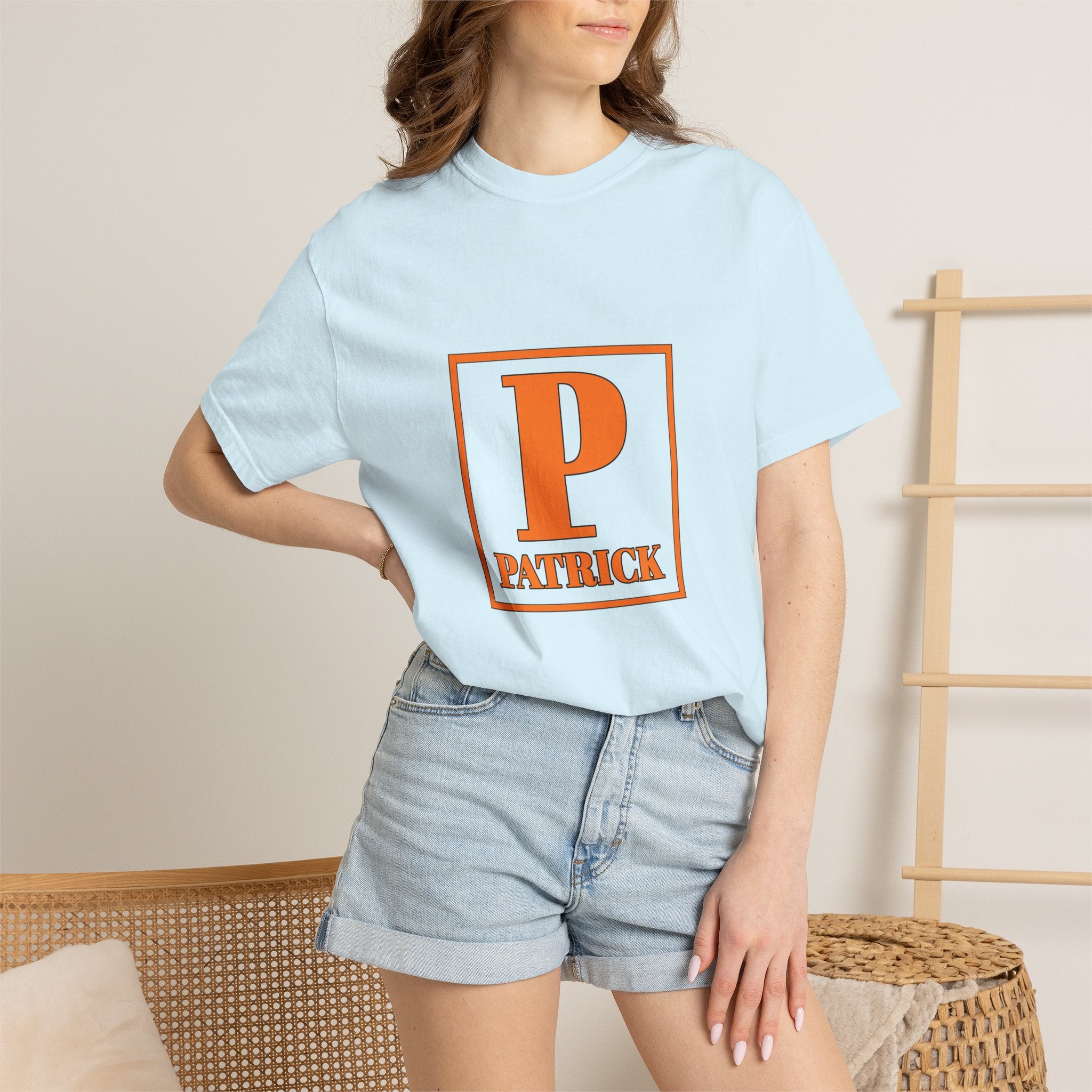 Patrick Monogram Tee - Vintage Block P Initial T-Shirt