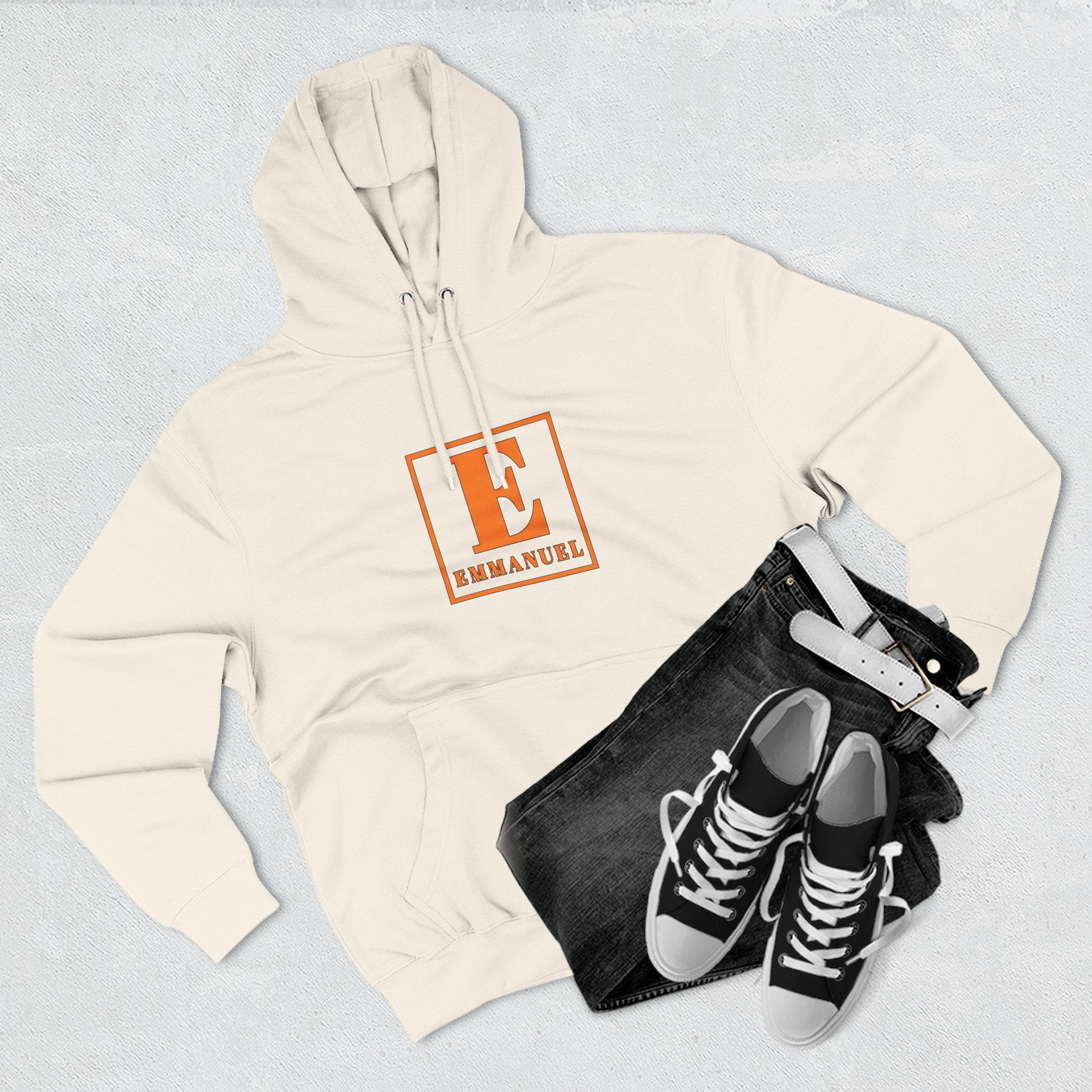 Emmanuel Letterbox Hoodie — Classic Christian Faith Pullover